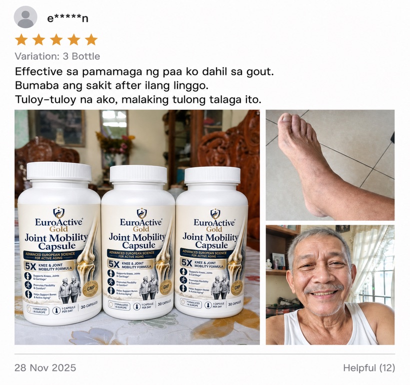 Filipino customer review - EuroActive Gold