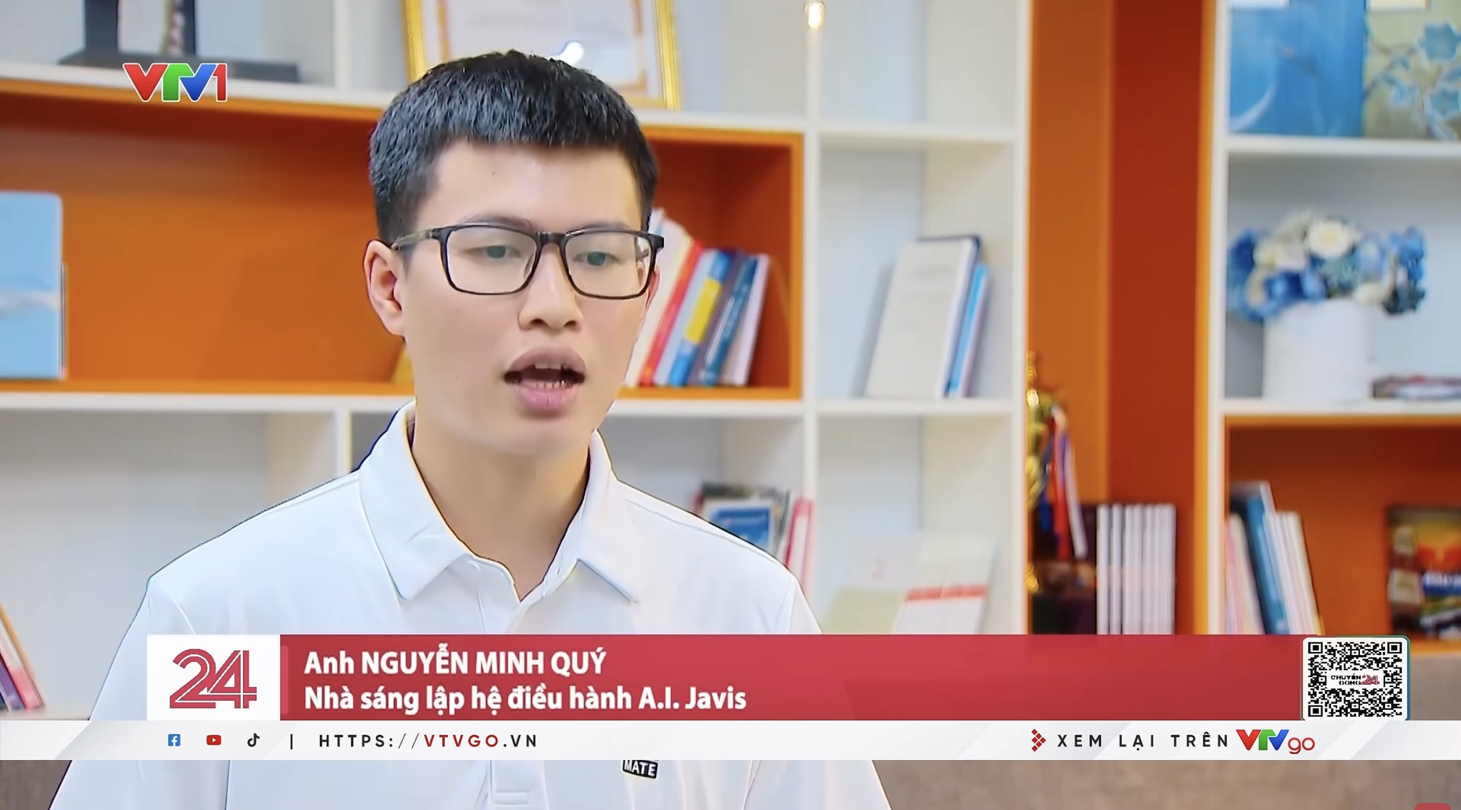 Nguyễn Minh Quý trong phóng sự Chuyển động 24h, VTV1