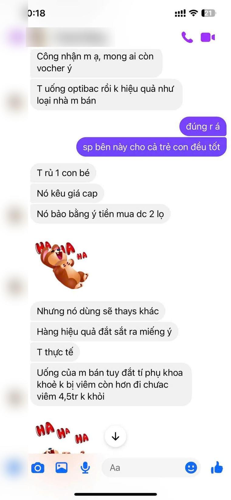 Khách: hiệu quả hơn Optibac