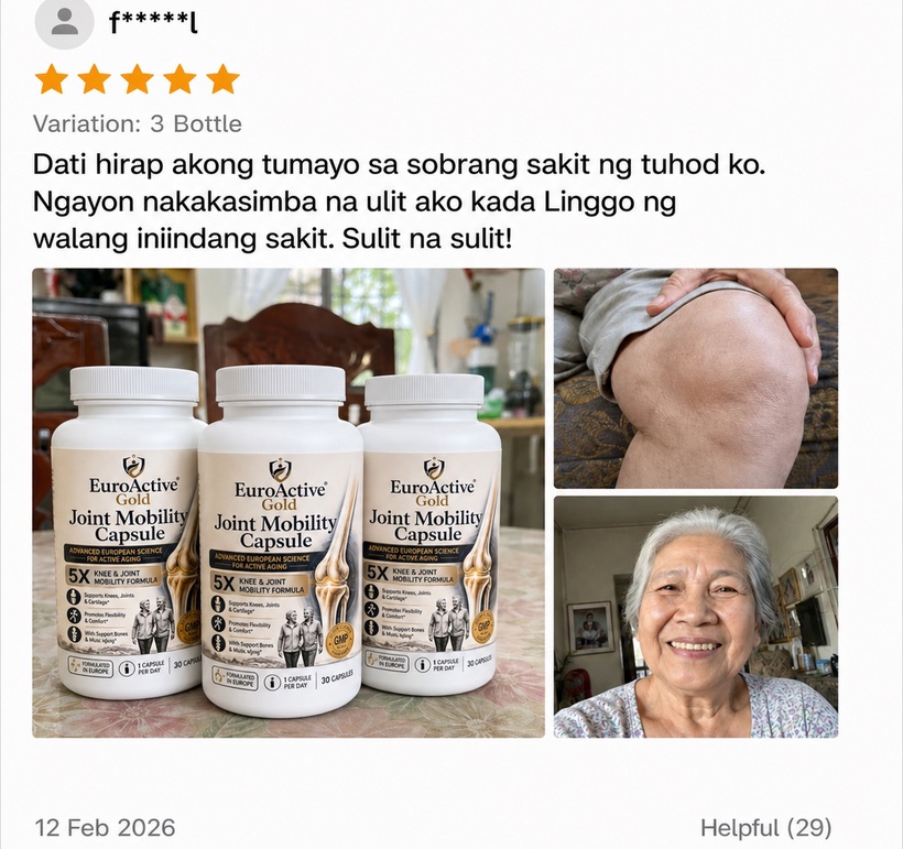 Filipino customer review - EuroActive Gold