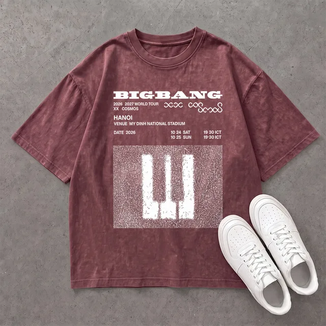 Áo BIGBANG COSMOS 2026 - Tee Oversized Unisex Nhiều Màu Đi Concert Mỹ Đình