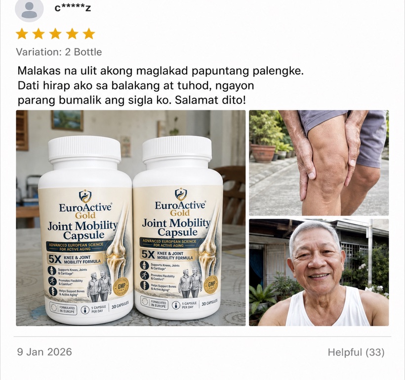 Filipino customer review - EuroActive Gold