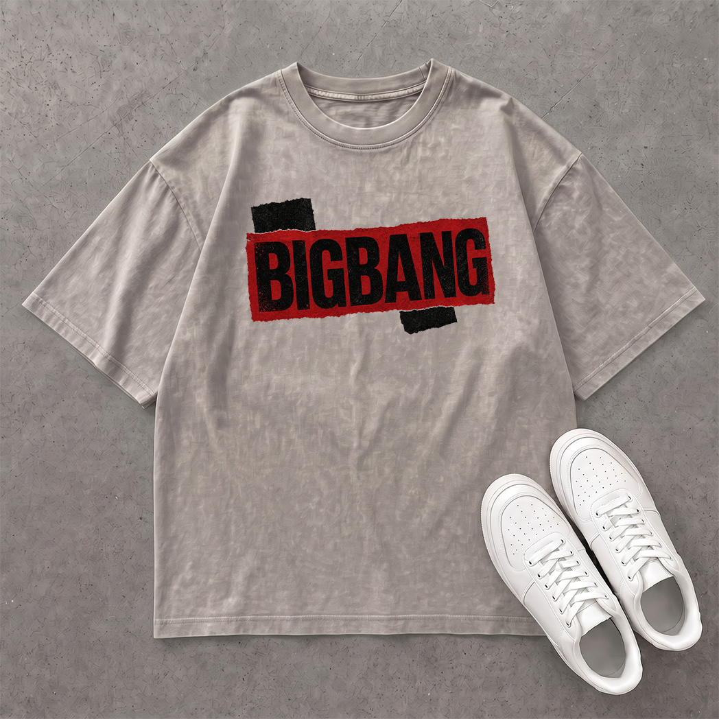 Áo BIGBANG Streetwear Box Đỏ - Tee Oversized
