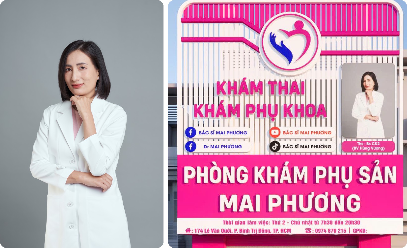 ThS.BS.CKII Mai Phương và Phòng khám Sản Phụ khoa Mai Phương, 174 Lê Văn Quới, P. Bình Trị Đông, TP.HCM