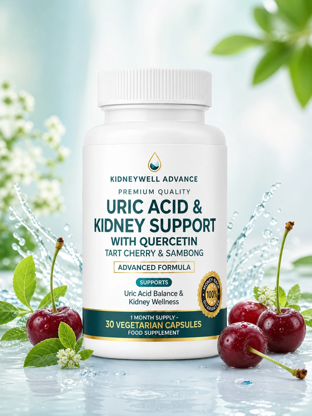 KidneyWell Advance - uric acid & kidney wellness supplement