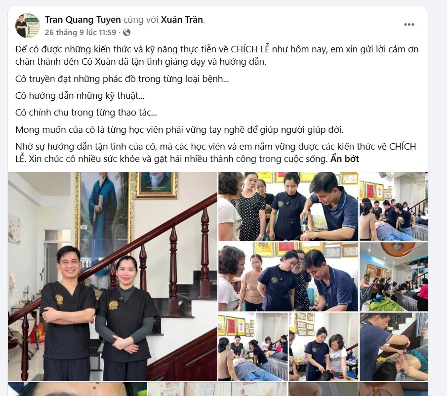 Học viên Trần Quang Tuyên chia sẻ sau khóa