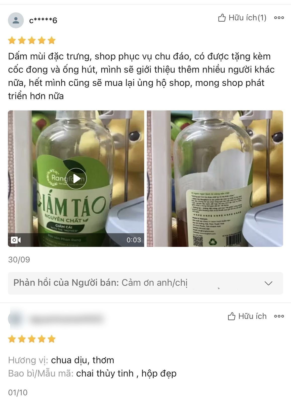 Đánh giá 5 sao Shopee