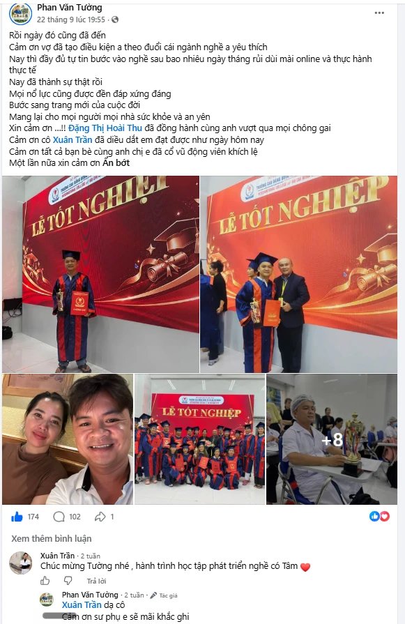 Bài đăng của anh Phan Văn Tường ngày tốt nghiệp