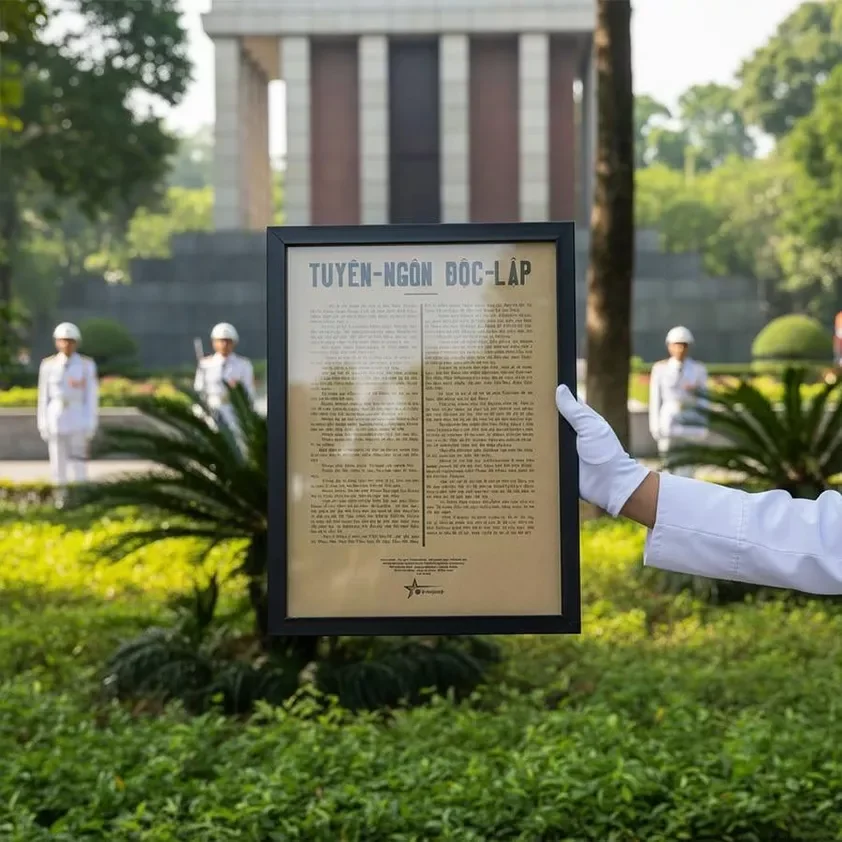 Tranh Bản Tuyên Ngôn Độc Lập 1945