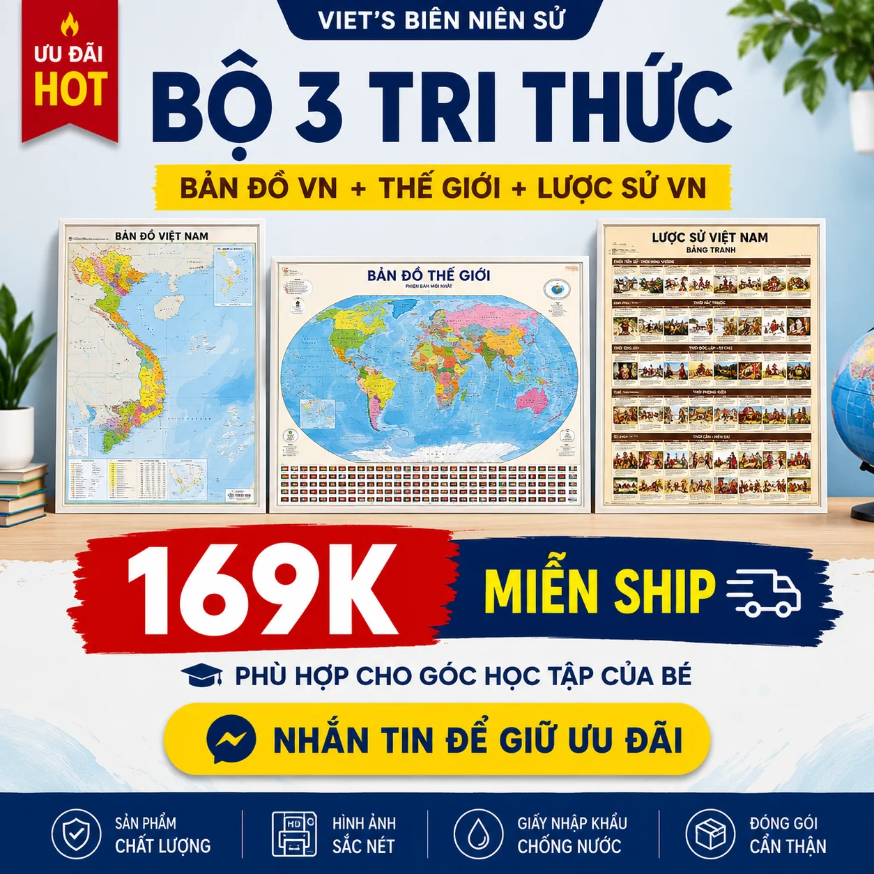 Bộ 3 Bản Đồ Tri Thức Việt Nam