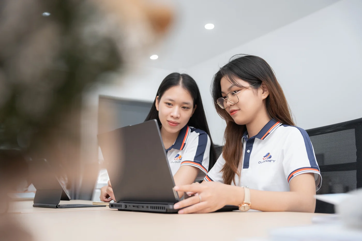 Nhân viên Cloudify mặc đồng phục trong hoạt động thực tế