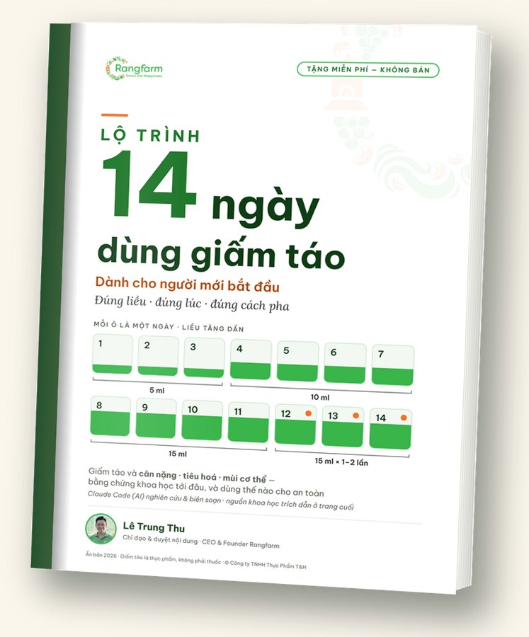 Sổ tay Lộ trình 14 ngày dùng giấm táo — quà tặng kèm đơn hàng