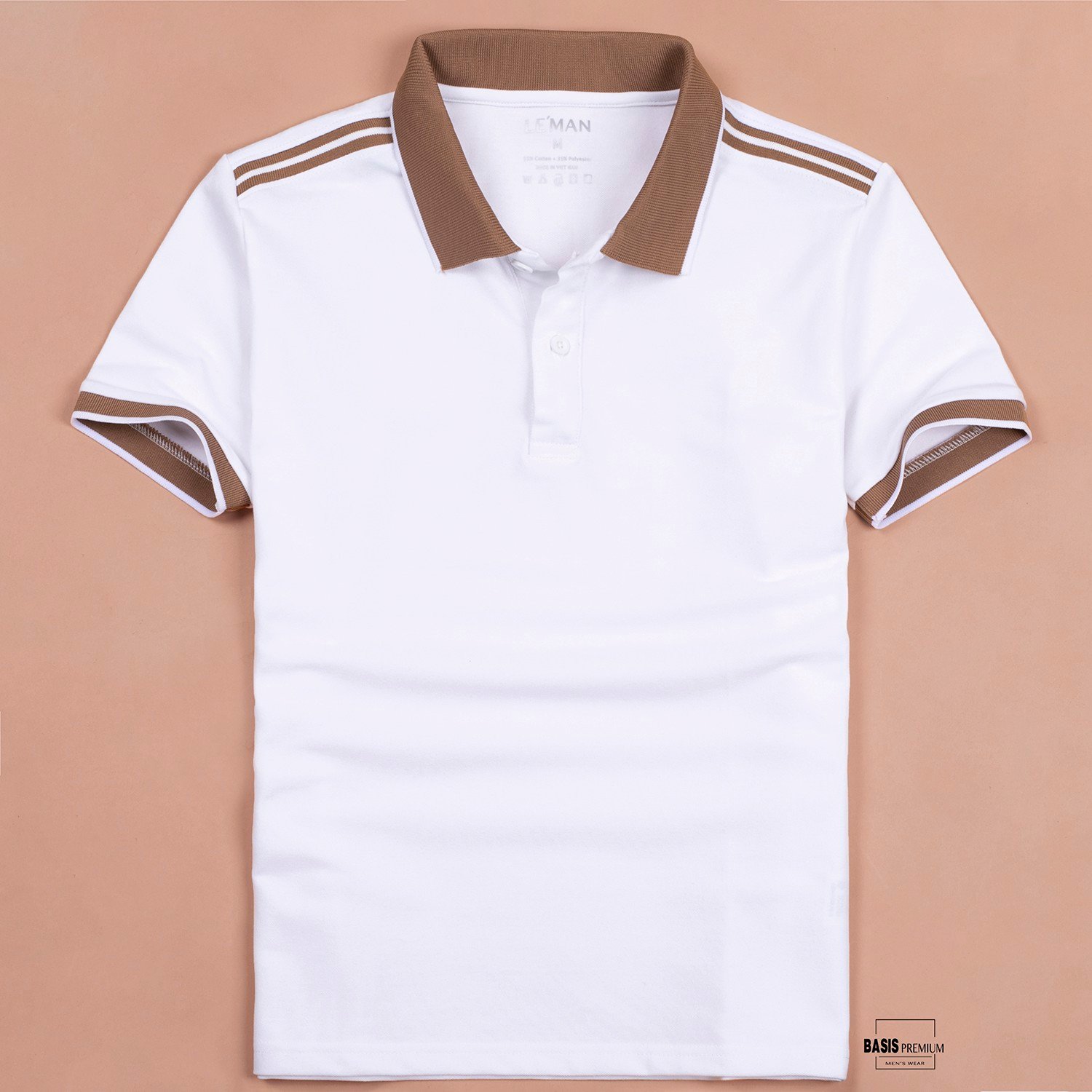 POLO SỌC VAI NÂU APL138