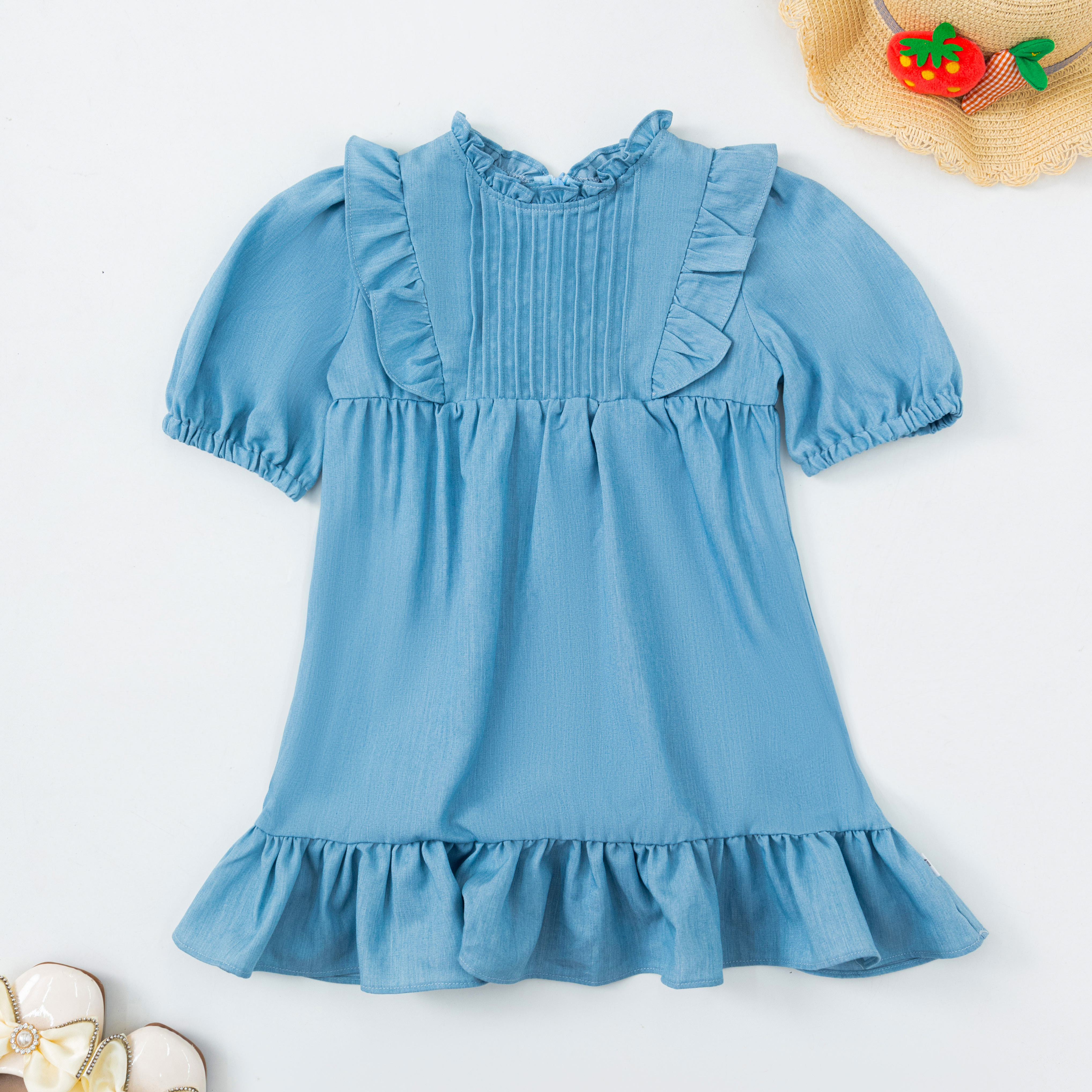 Váy xếp ly thân trước bèo vai_thumbnail_0