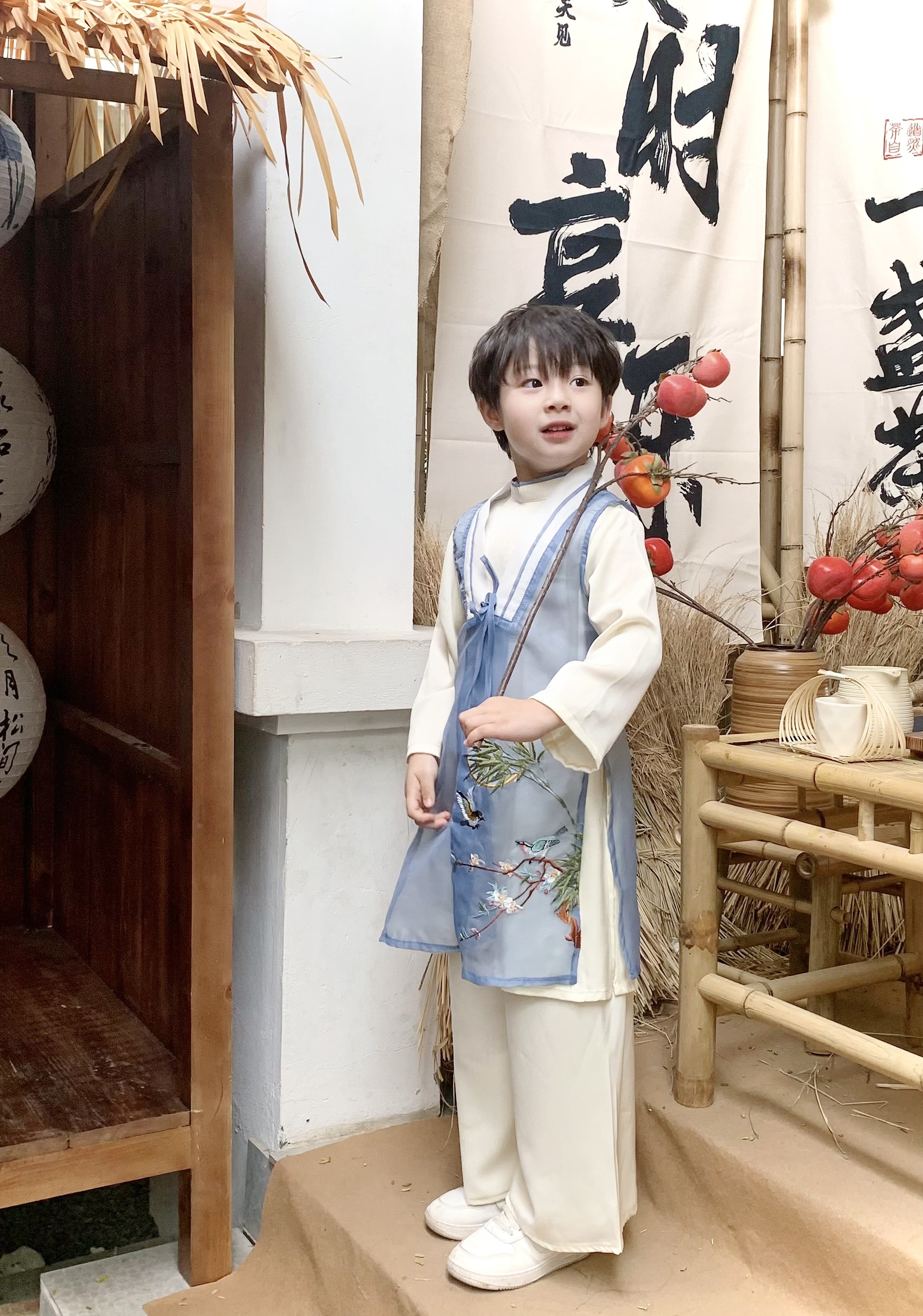 Áo dài cho bé trai 2 3 4 5 6 7 8 9 10 tuổi Magickids áo dài Tết cách tân size đại mẫu mới 2024 Quần áo trẻ em AD23021_thumbnail_5