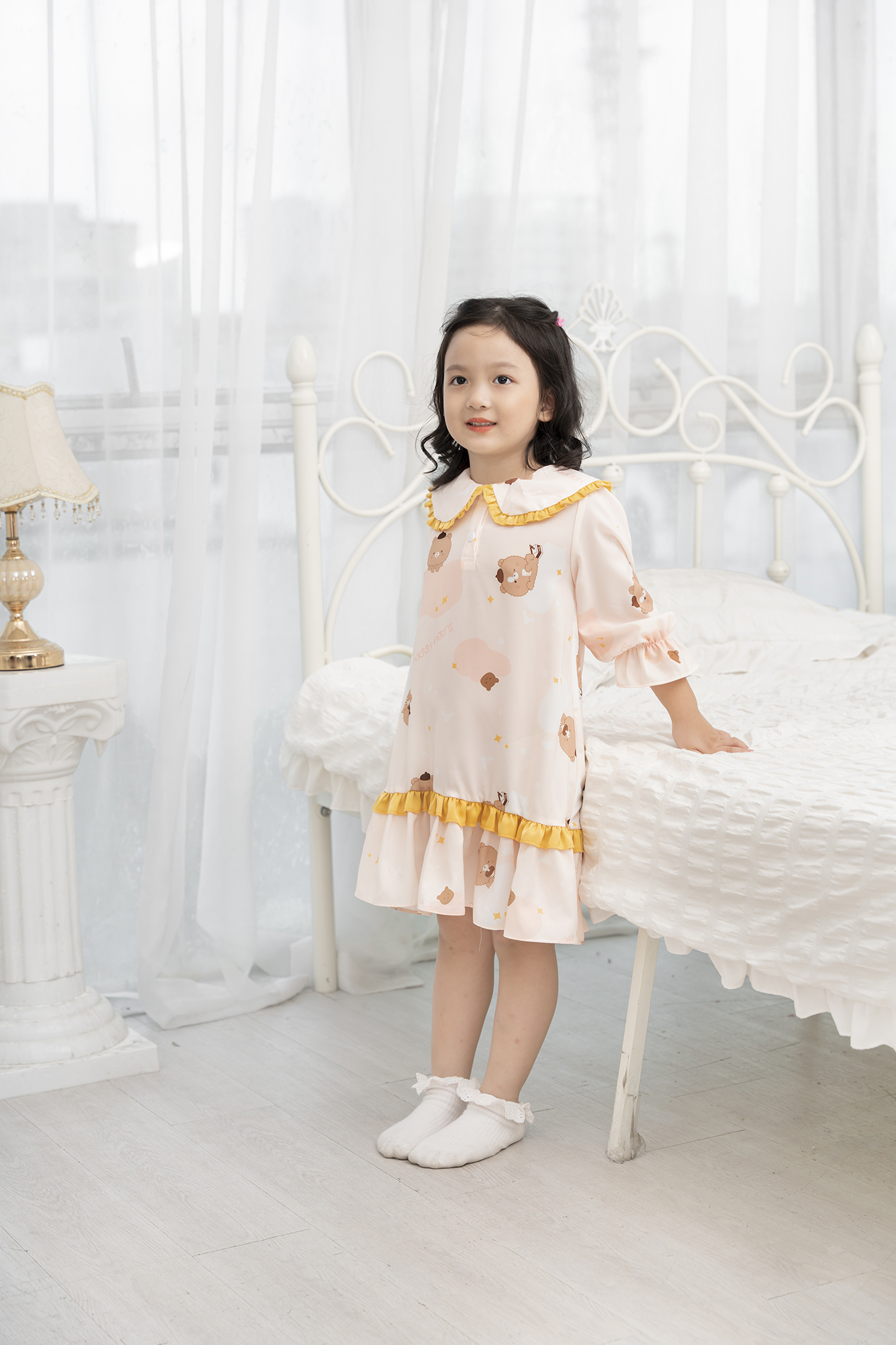 [ Outfit mềm mại ]Váy lụa đuôi cá cổ sen_thumbnail_2