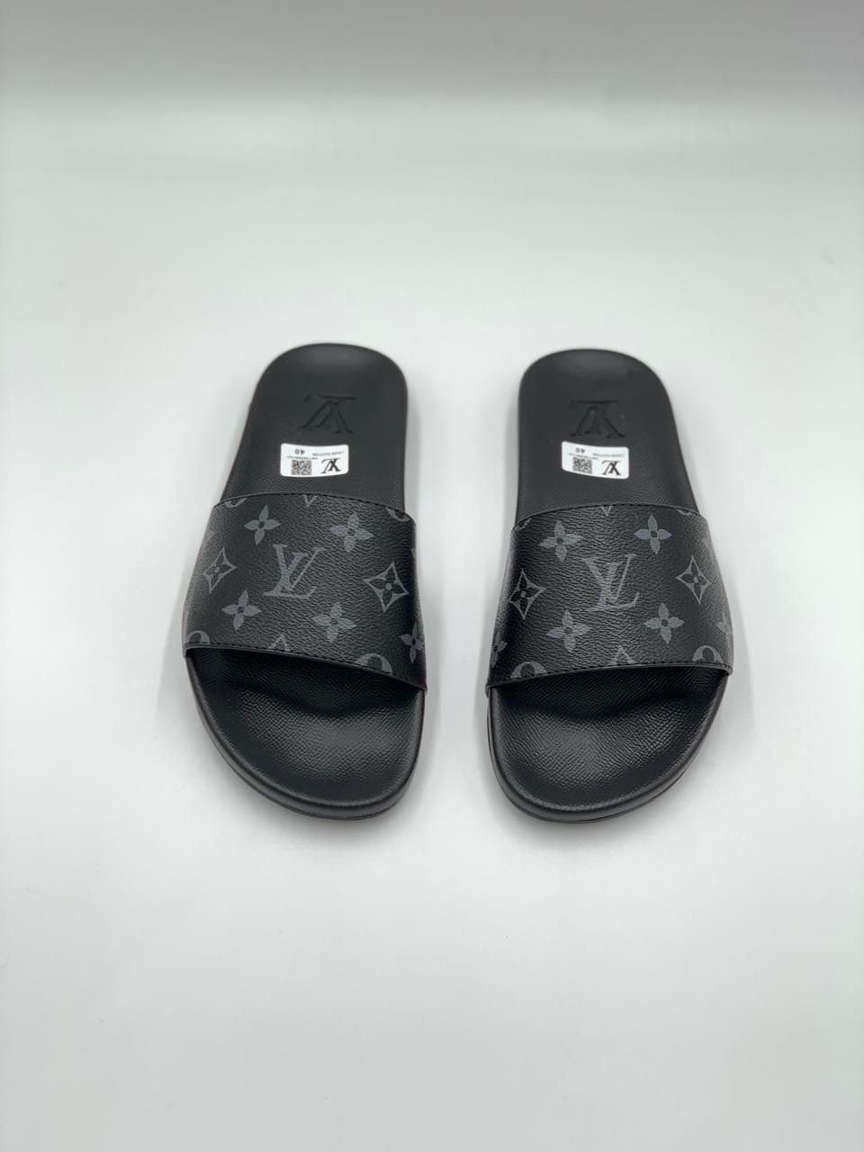 Dép LV Waterfront Mule Monogram Eclipse