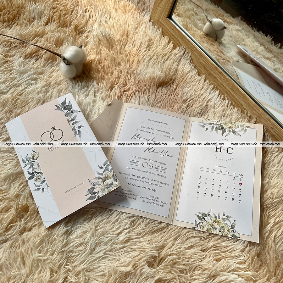 Thiệp gập classic - BB111