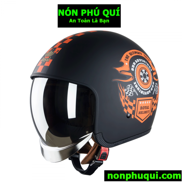 Nón bảo hiểm Royal m139 Màu Đen Cà Phê [ FREE SHIP HÔM NAY ]