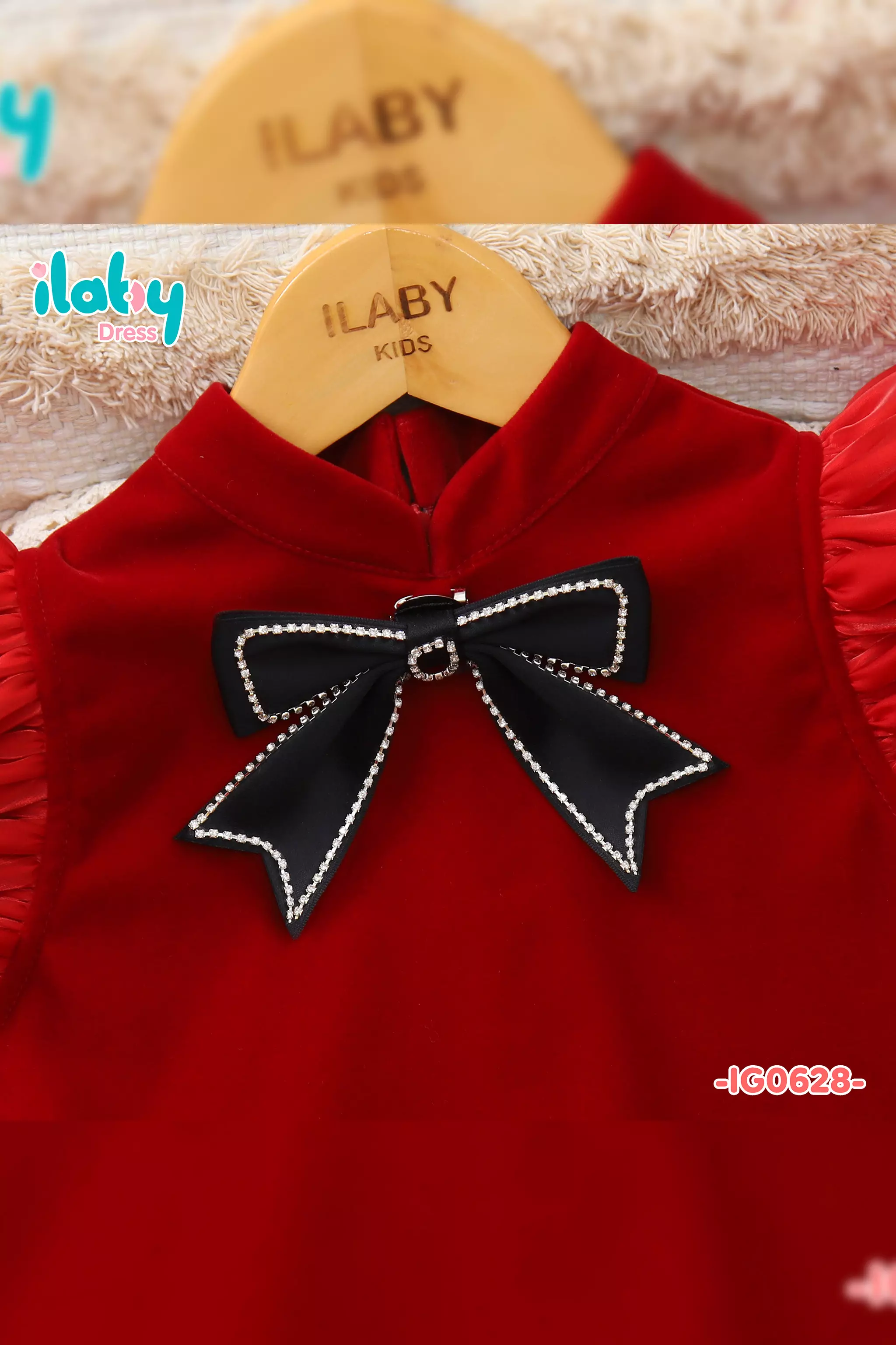 Set áo dài nhung tay cánh tiên_thumbnail_1