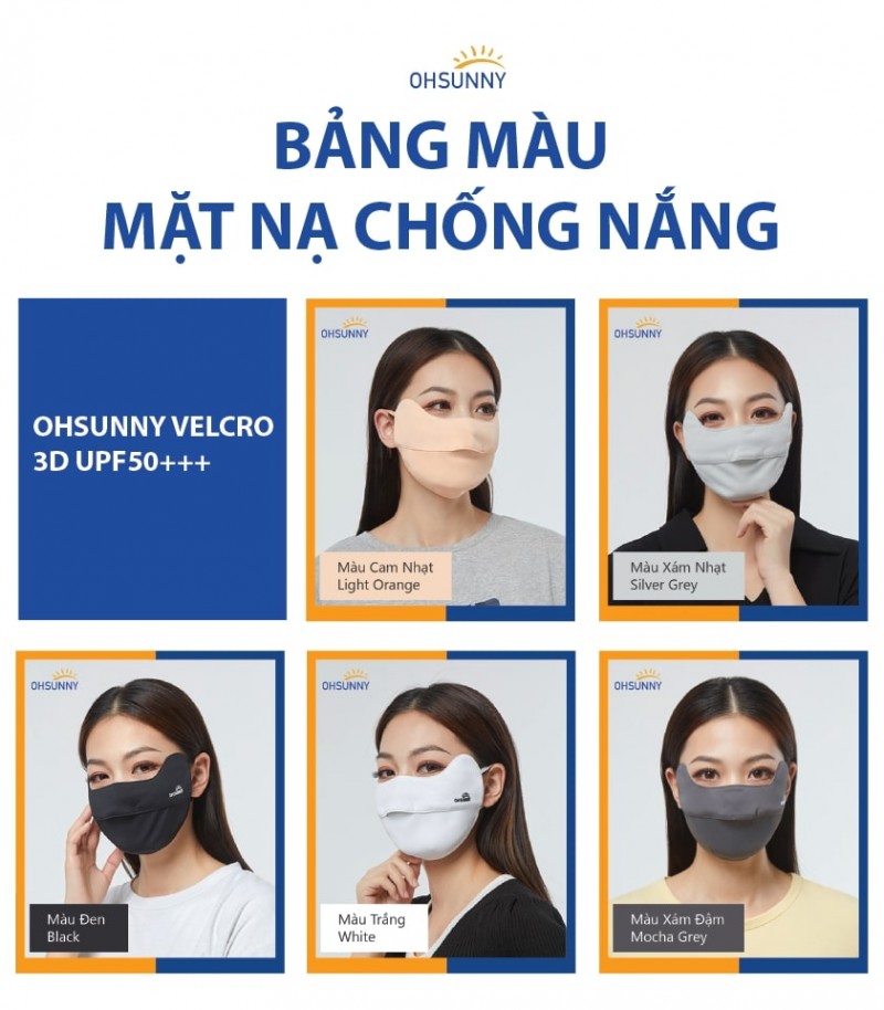 Khẩu trang chống nắng  3D UPF 50+++