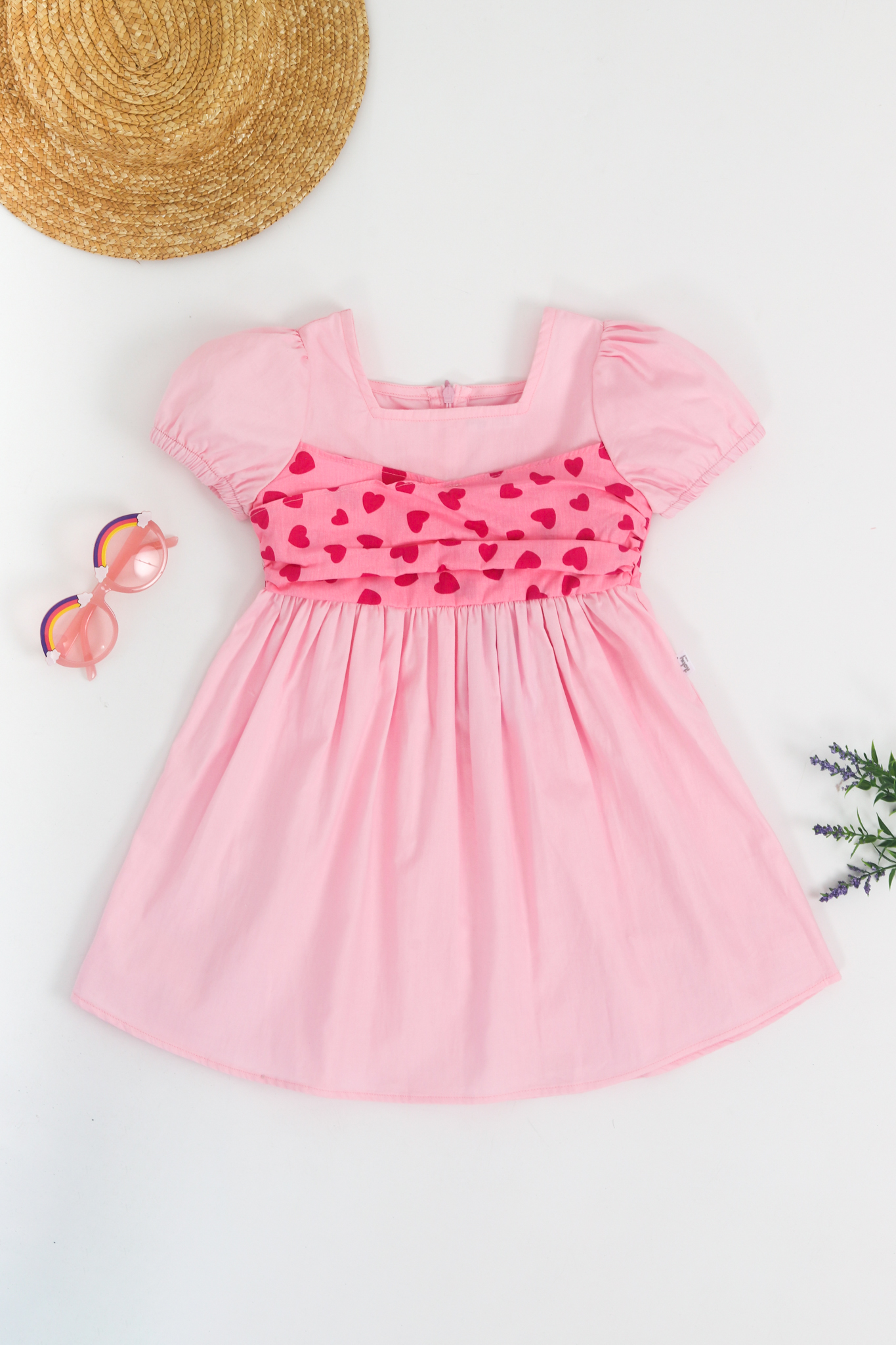 Váy cổ vuông vạt chéo thắt nơ sau_thumbnail_0