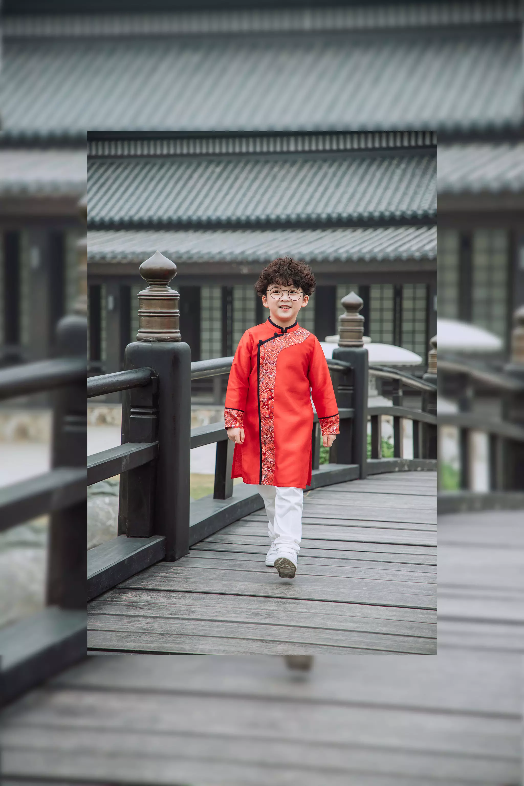 Áo dài bé trai phối gấm_thumbnail_2