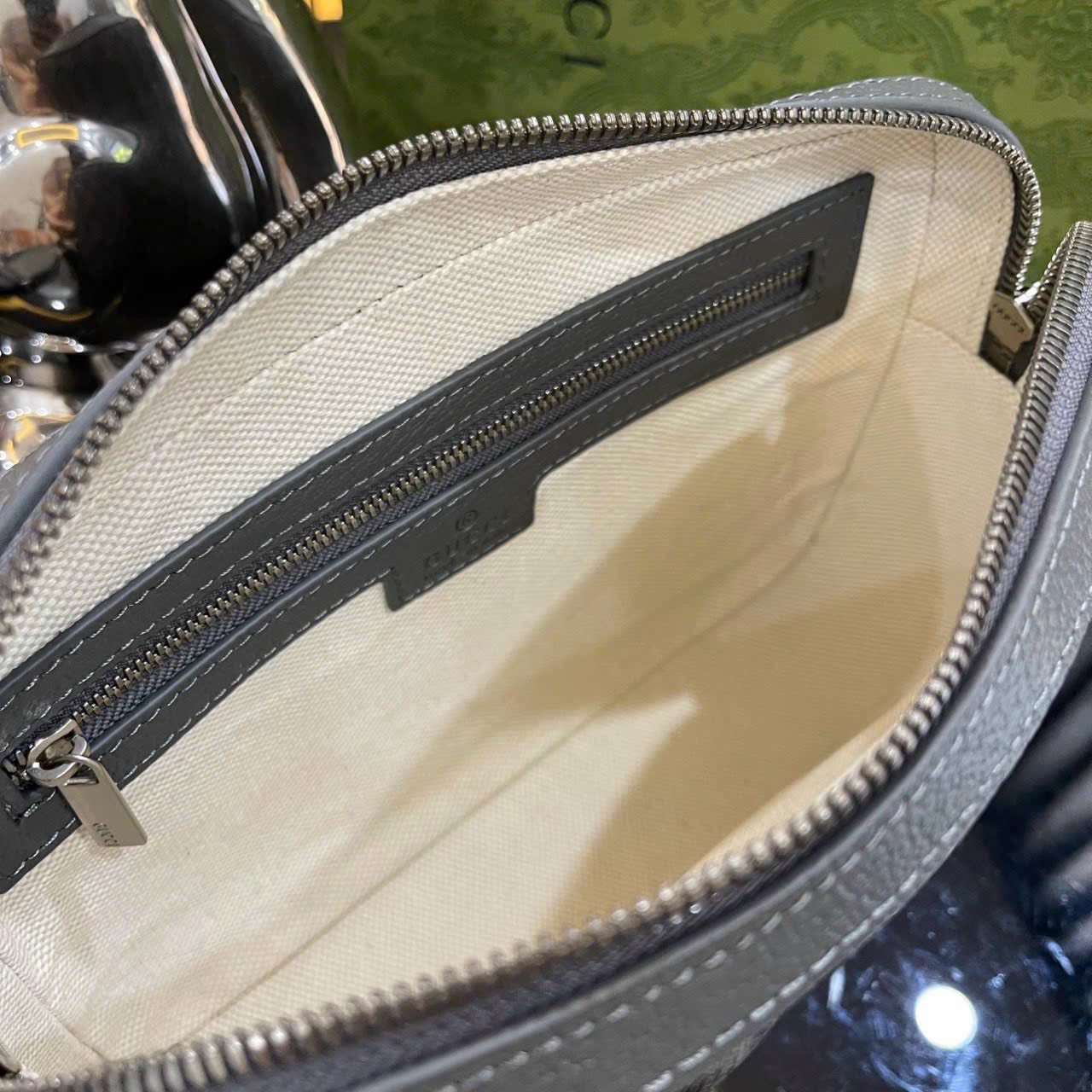 Túi đeo chéo Gucci Ophidia GG Shoulder Bag Grey leather_thumbnail_3