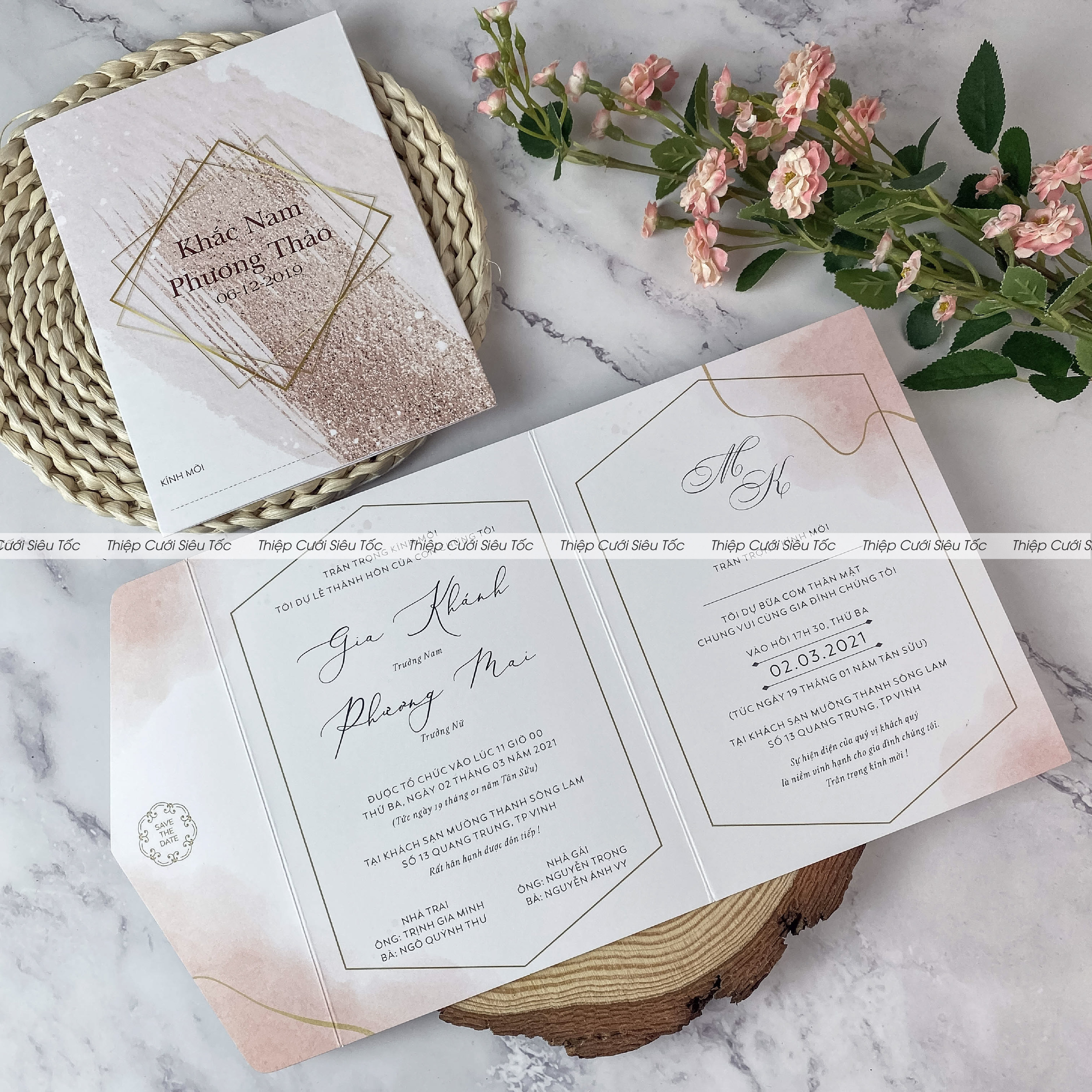 Thiệp gập Creamy VHCCG011