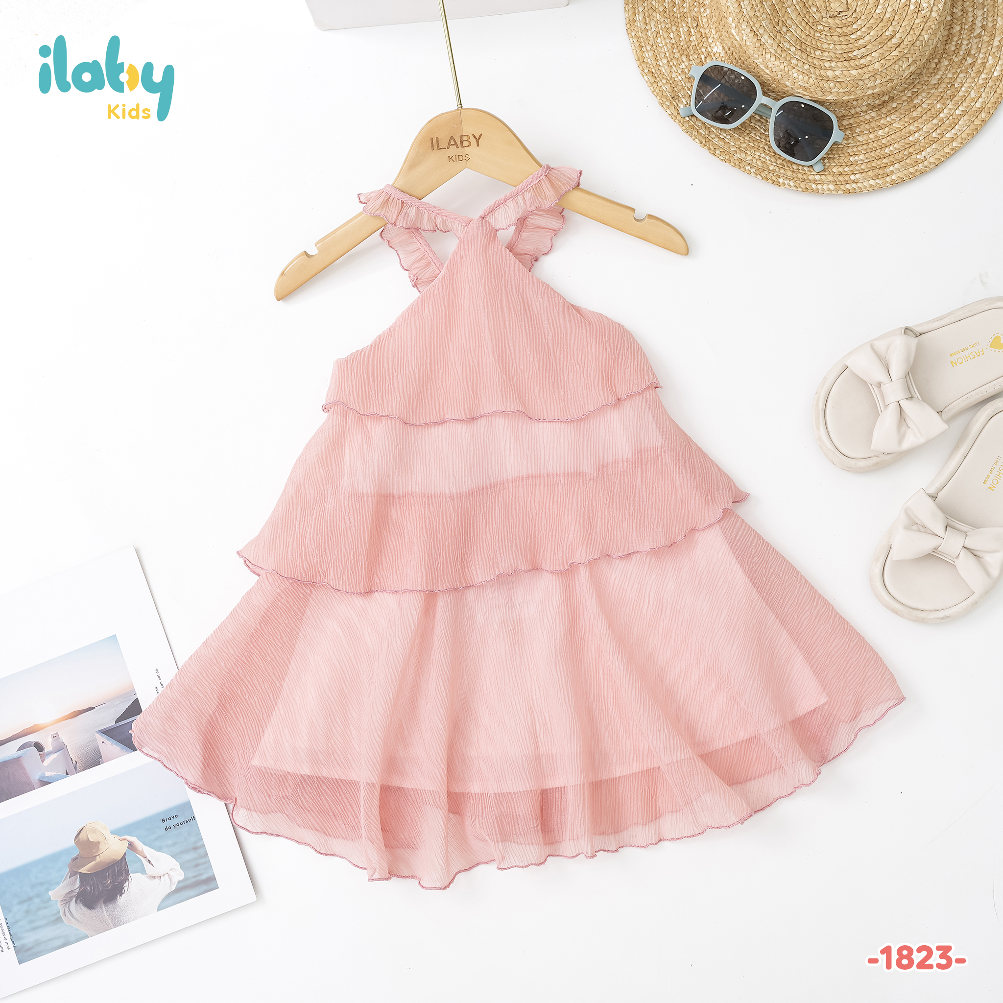 Váy voan nhăn ba tầng cổ yếm bèo_thumbnail_2