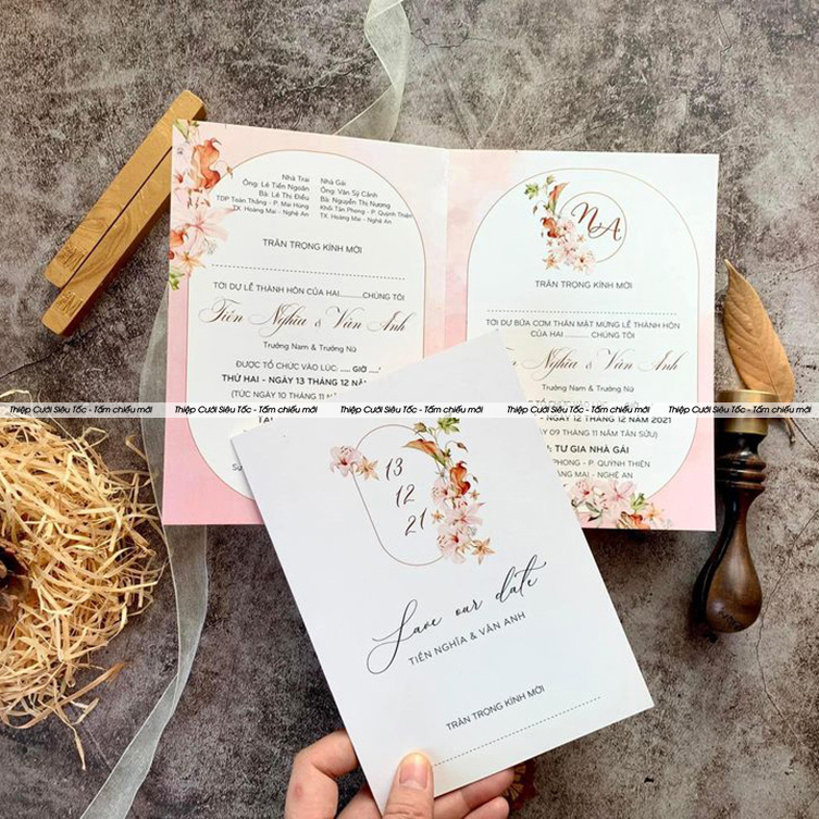 Thiệp gập cao cấp Creamy TCM007