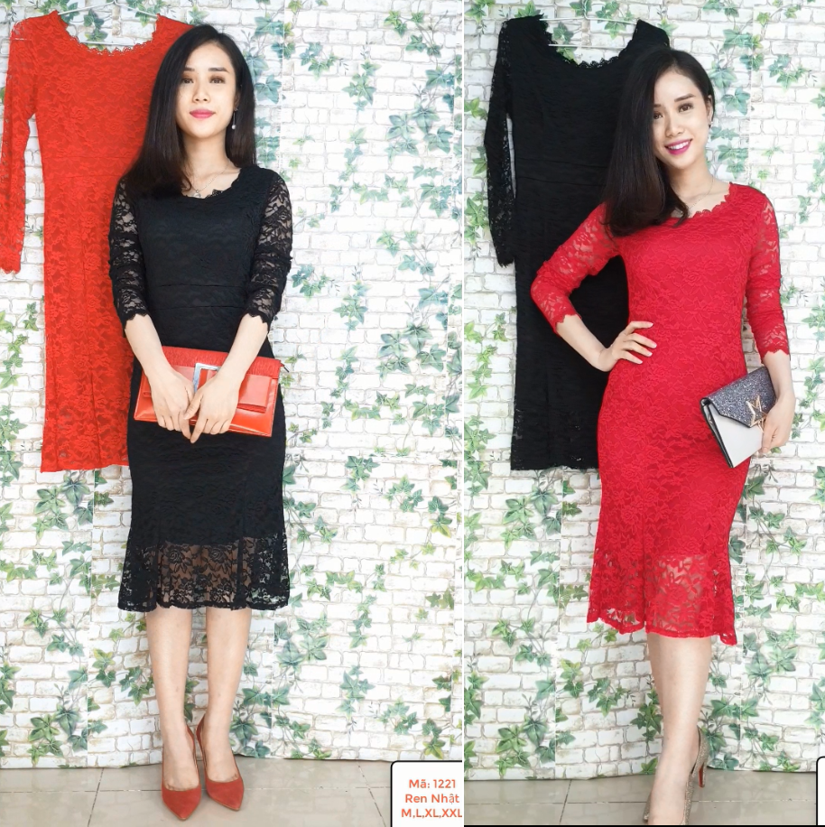 [1221] Đầm ren 2 lớp Mira Hàn Quốc quý phái, duyên dáng 