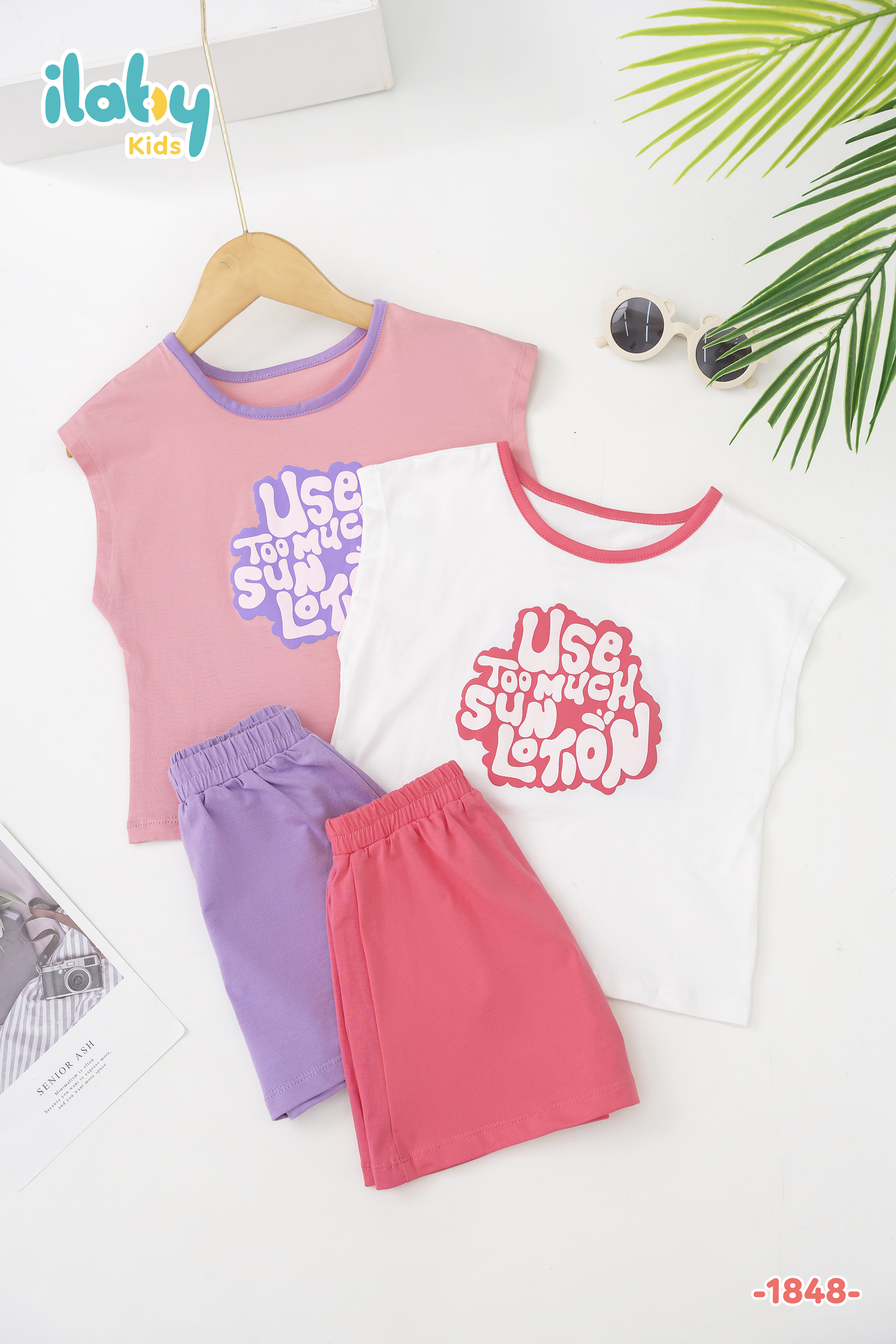 Bộ tay chờm phối vải quần cộc_thumbnail_0