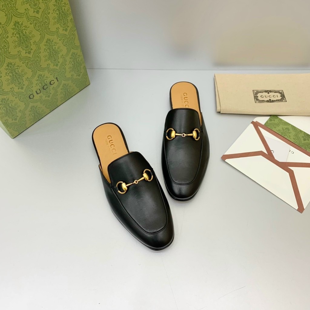 Giày sục Gucci black Leather Horsebit Slipper_thumbnail_2