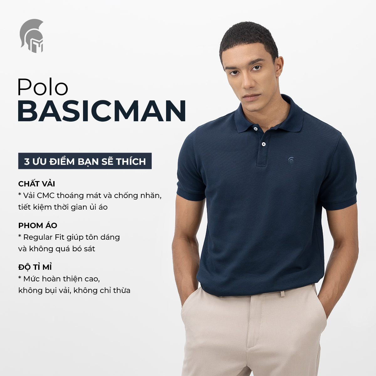 Áo Polo Nam Basicman với thông tin chi tiết