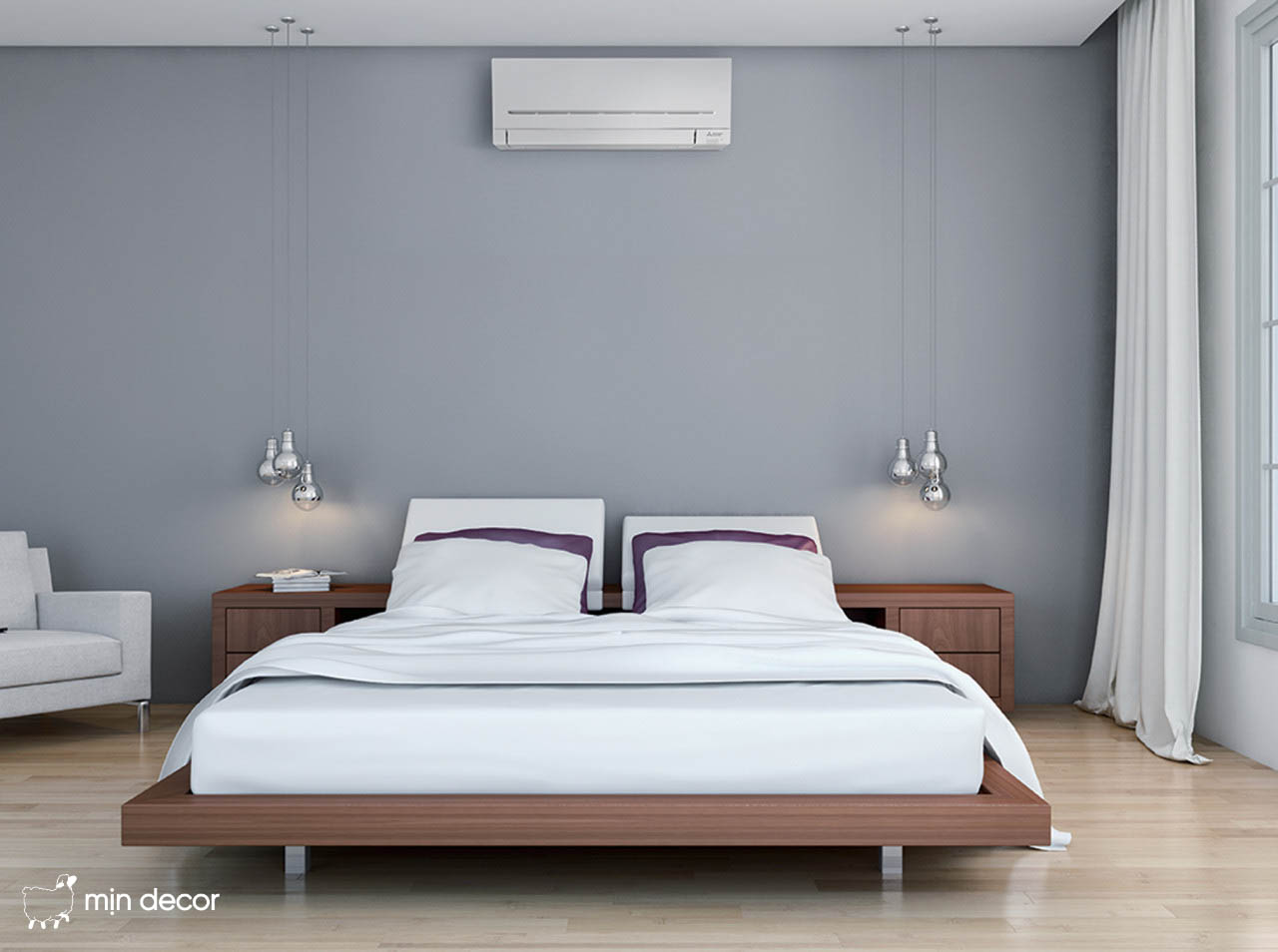 Hướng dẫn lắp máy điều hòa ở vị trí nào trong phòng ngủ để an toàn sức khỏe và hợp phong thủy