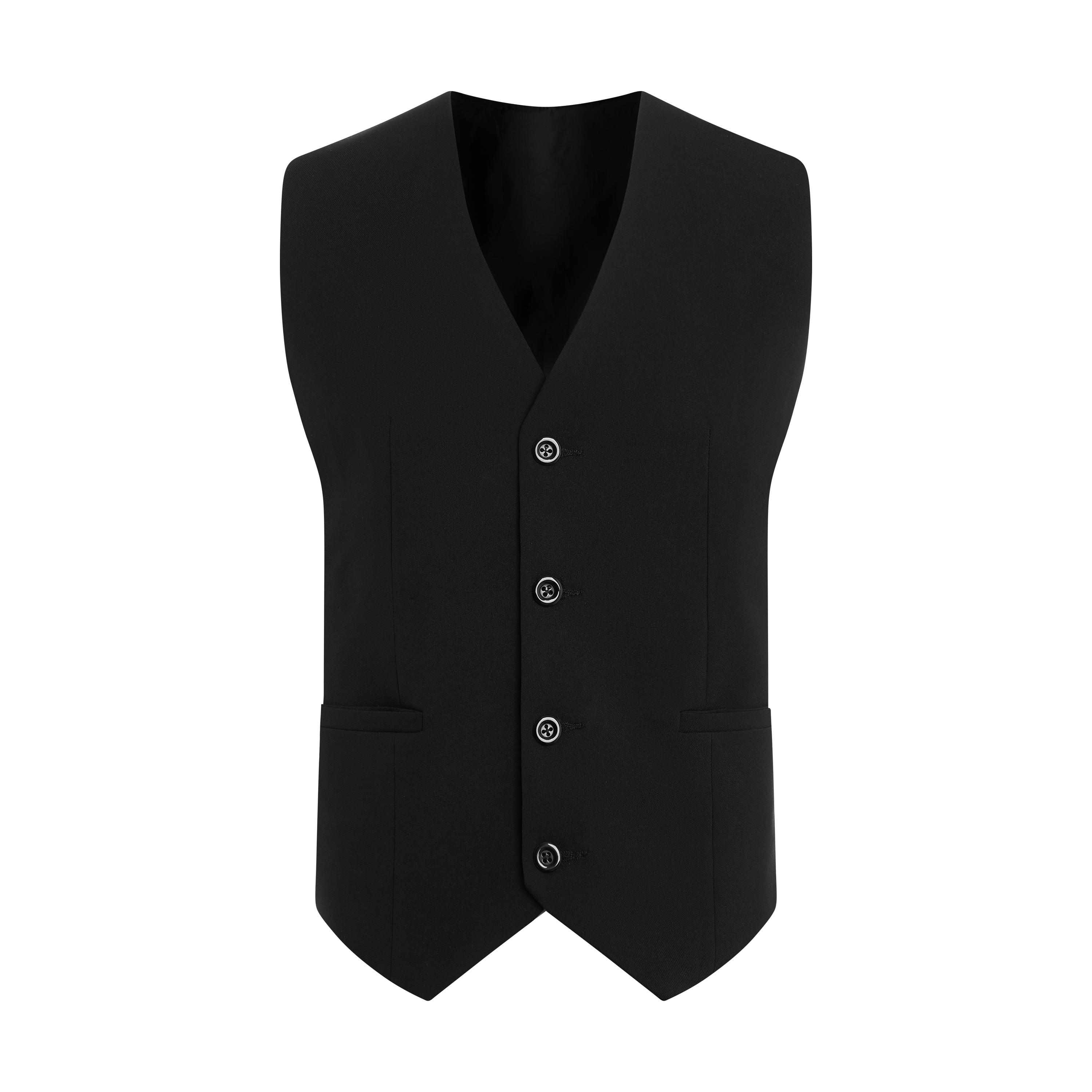 BLACK V NECK WAISTCOAT