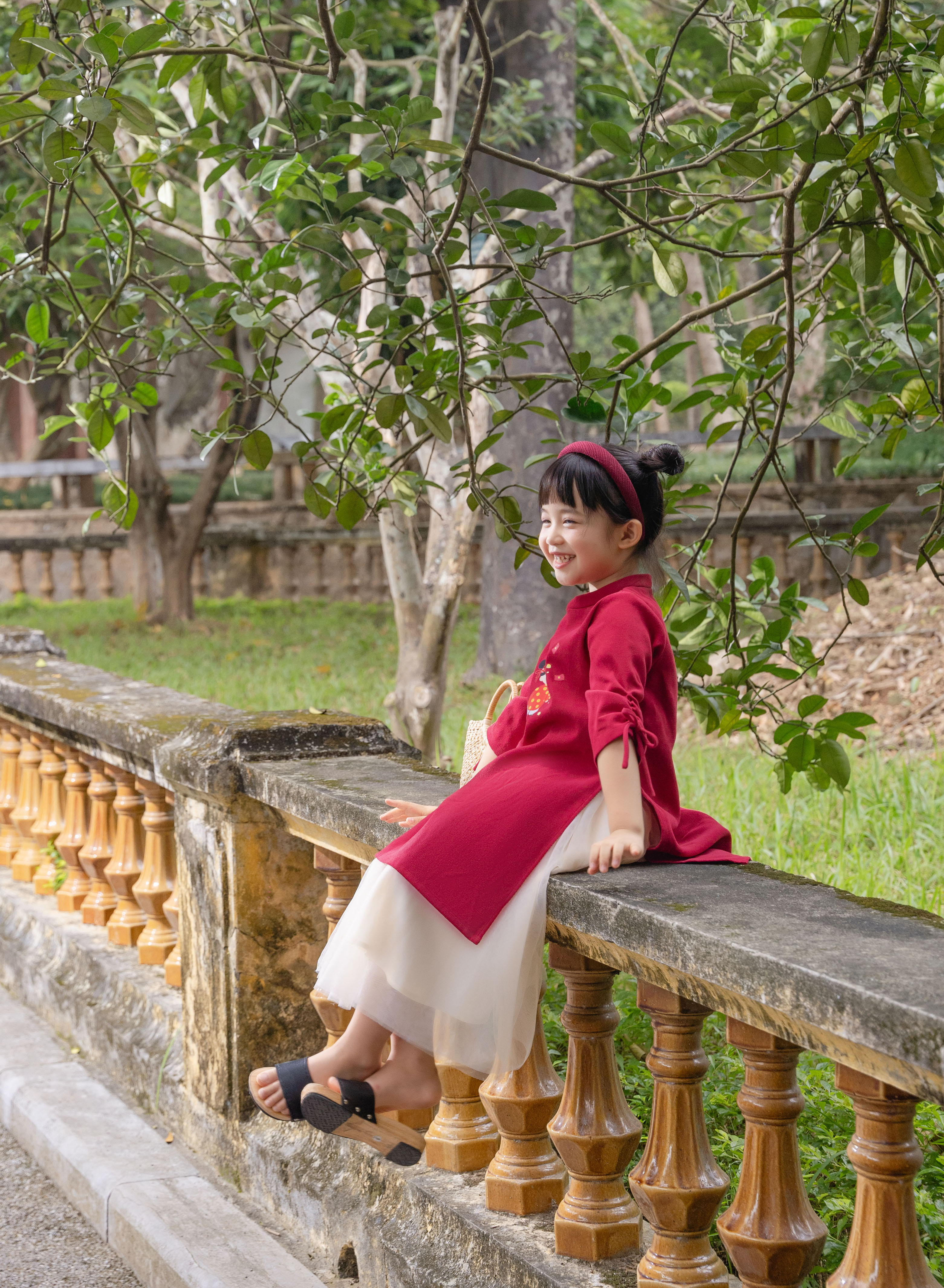 Áo dài nhung in hình Tết_thumbnail_1