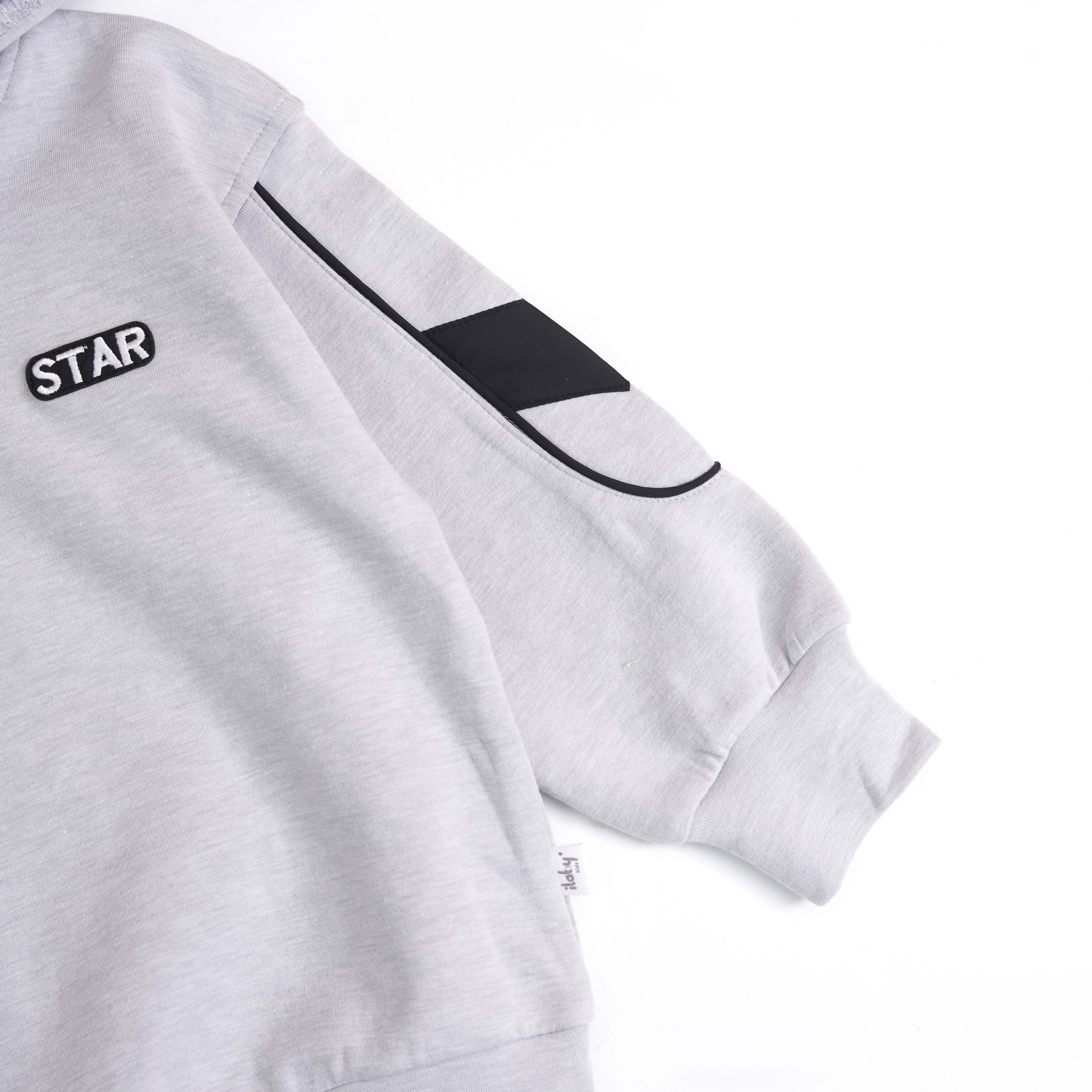 Áo nỉ phối vải gió trang trí tay_thumbnail_3