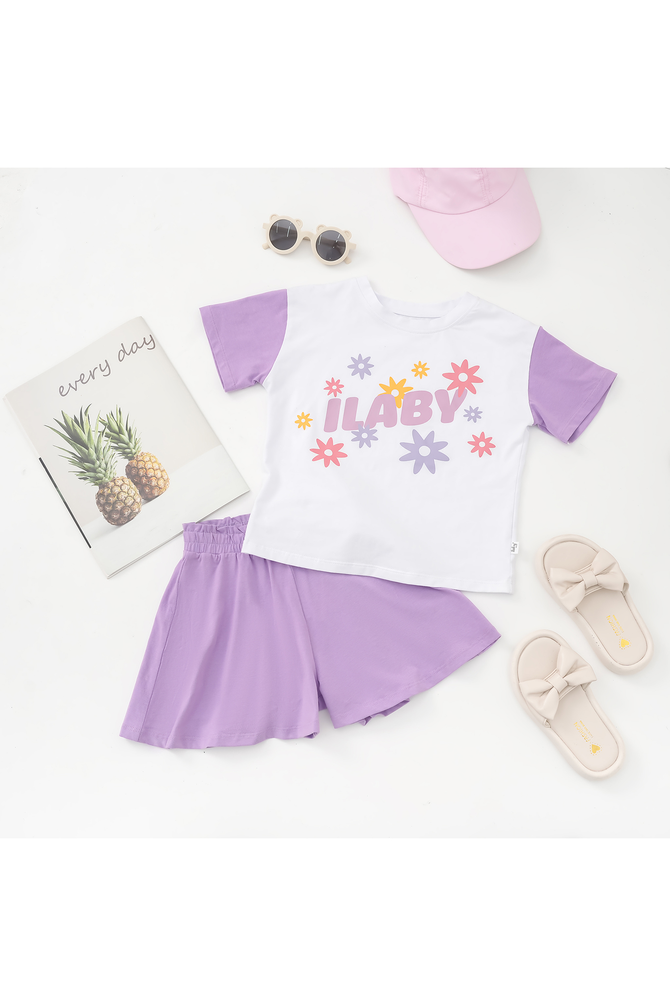 Set bé gái phối màu quần xòe_thumbnail_1