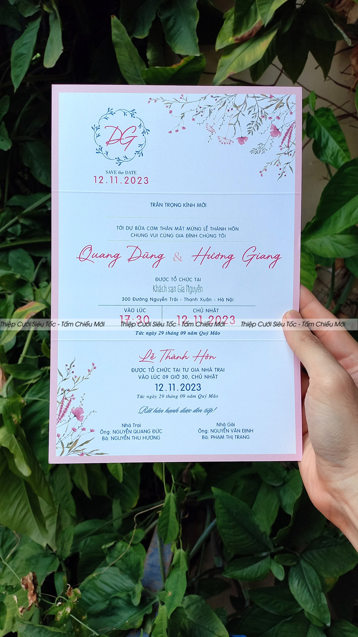 Thiệp gập classic HD287