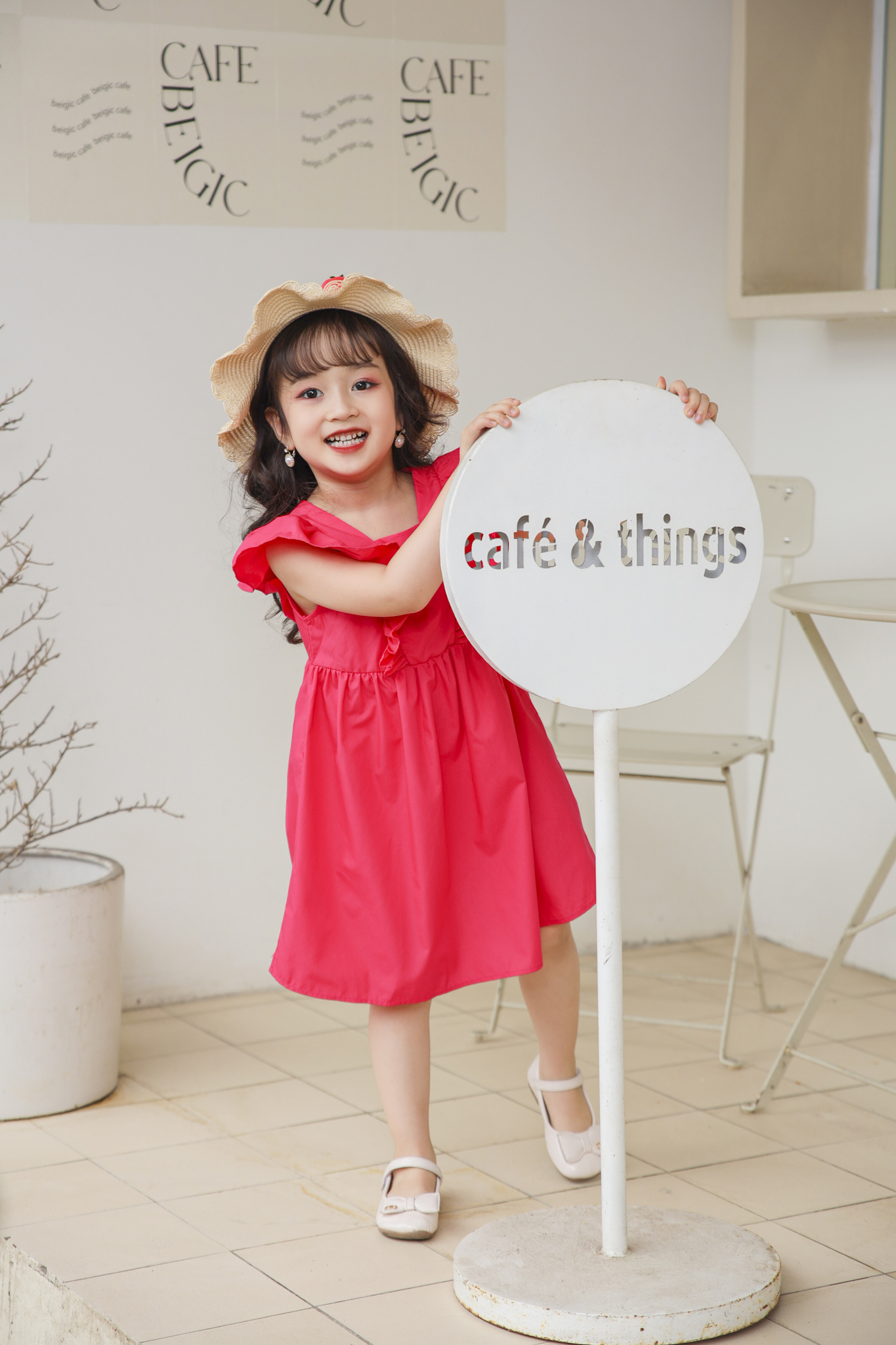 Váy cổ kiểu cắt V tay cánh tiên_thumbnail_2