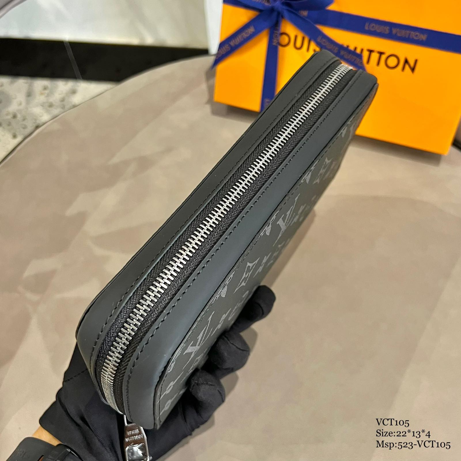 Ví dài séc clutch nam LV Zippy XL Monogram Eclipse Canvas_thumbnail_4