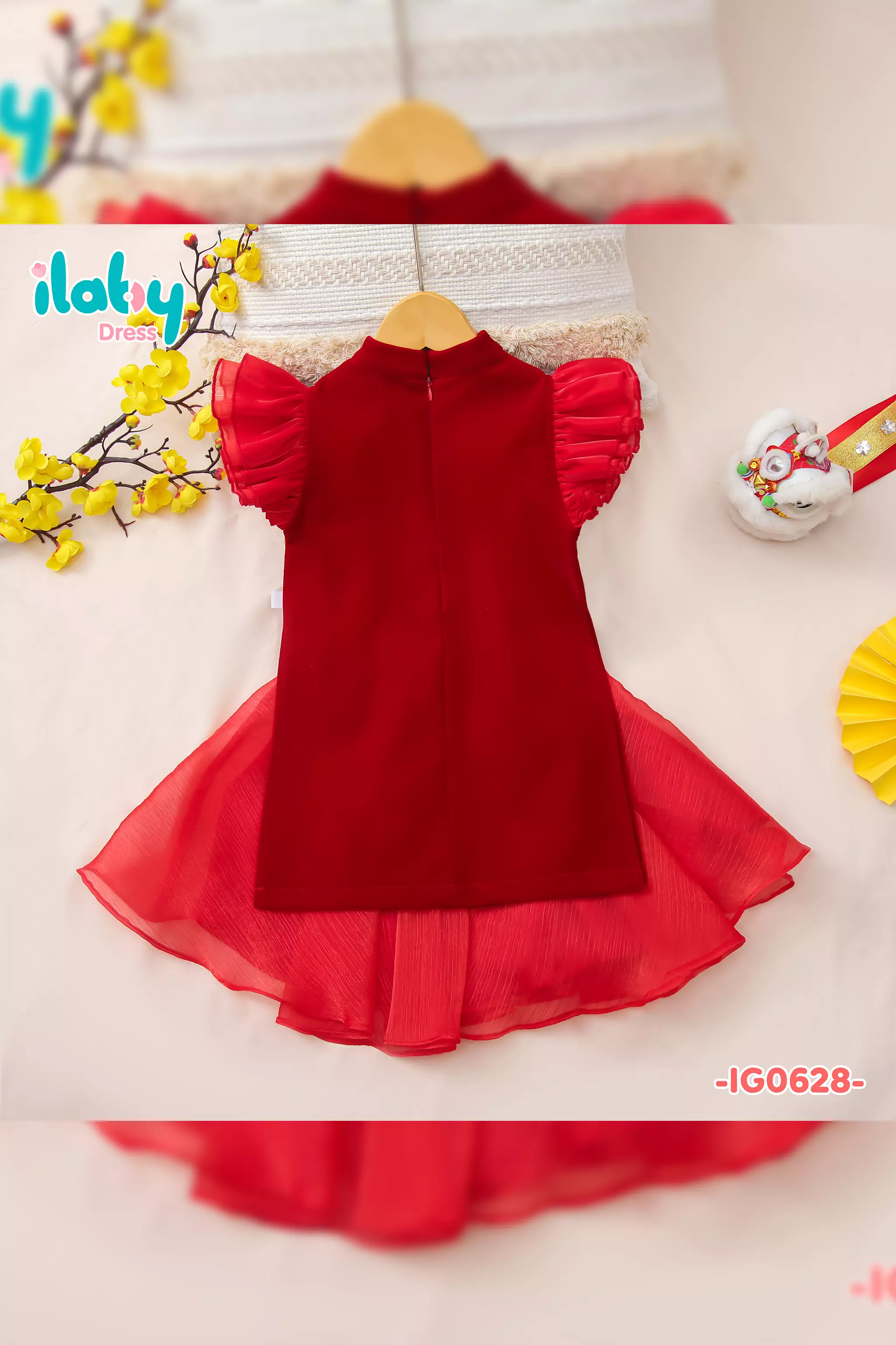 Set áo dài nhung tay cánh tiên_thumbnail_3