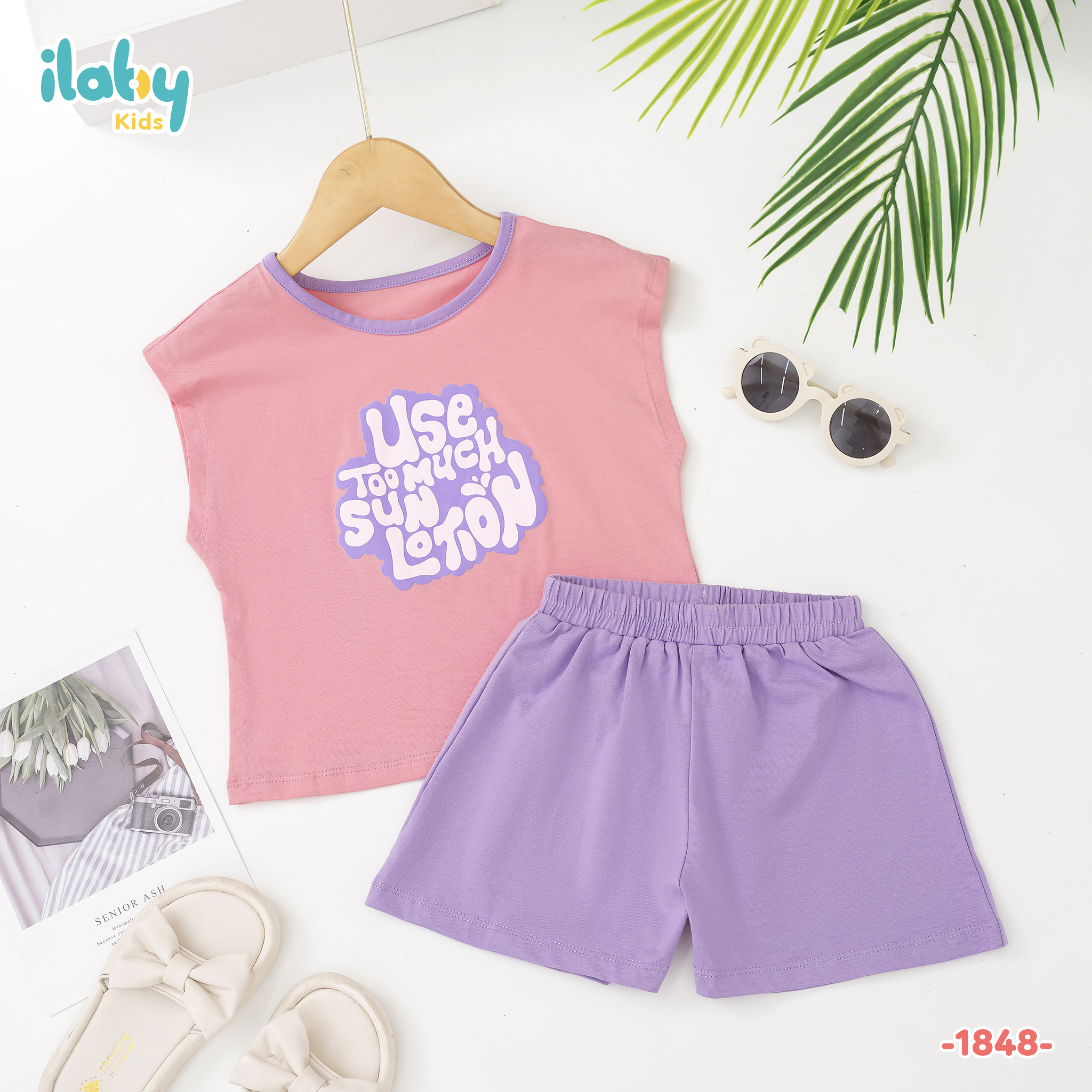 Bộ tay chờm phối vải quần cộc_thumbnail_1