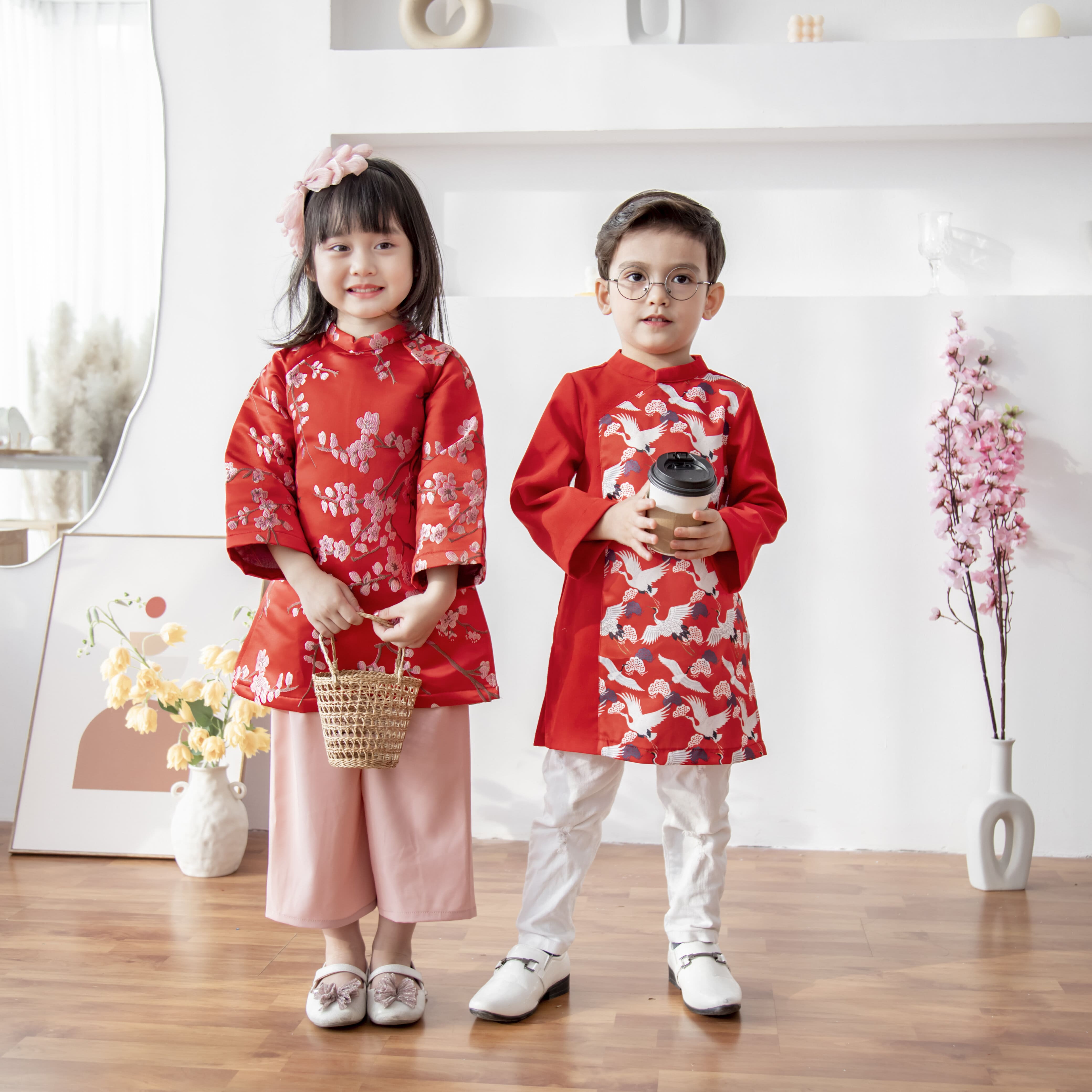 Set áo dài gấm hoa đào_thumbnail_1