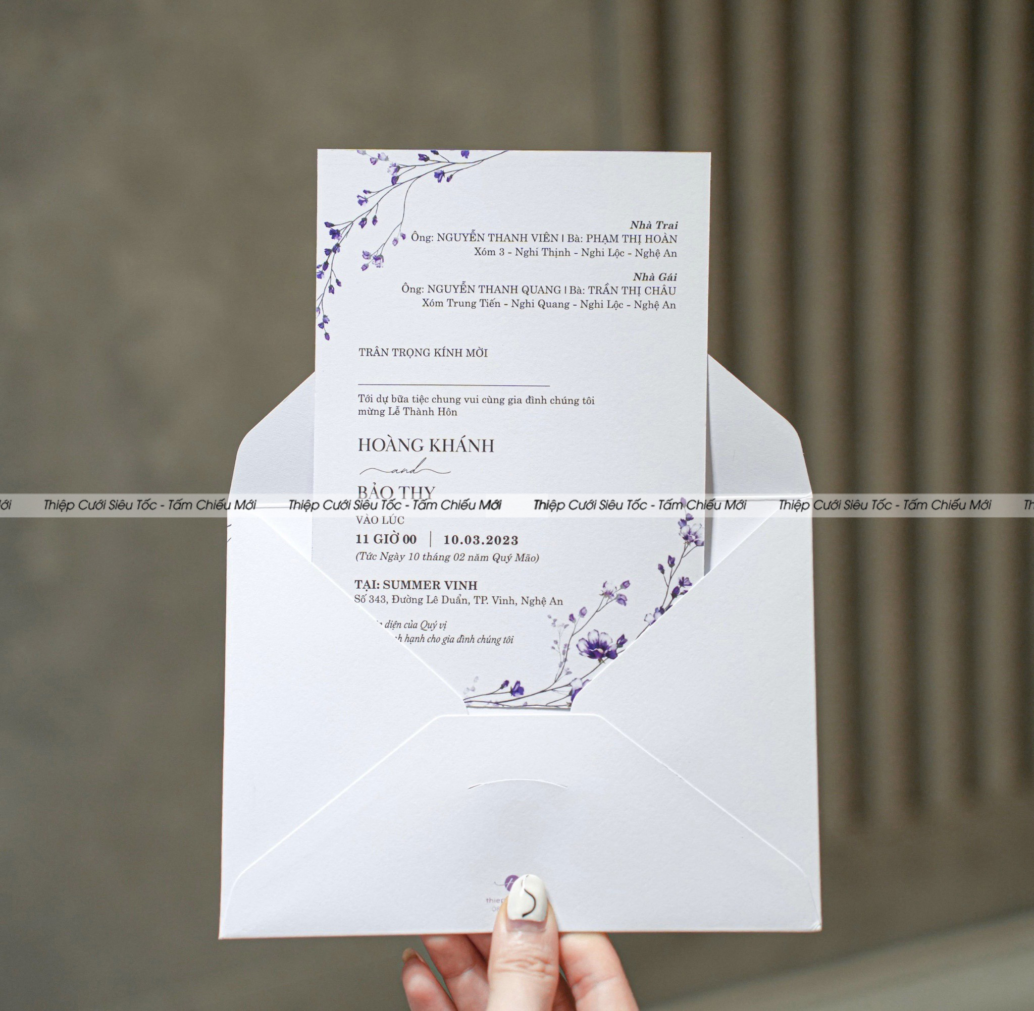 Thiệp phong bì Creamy VHCCB062