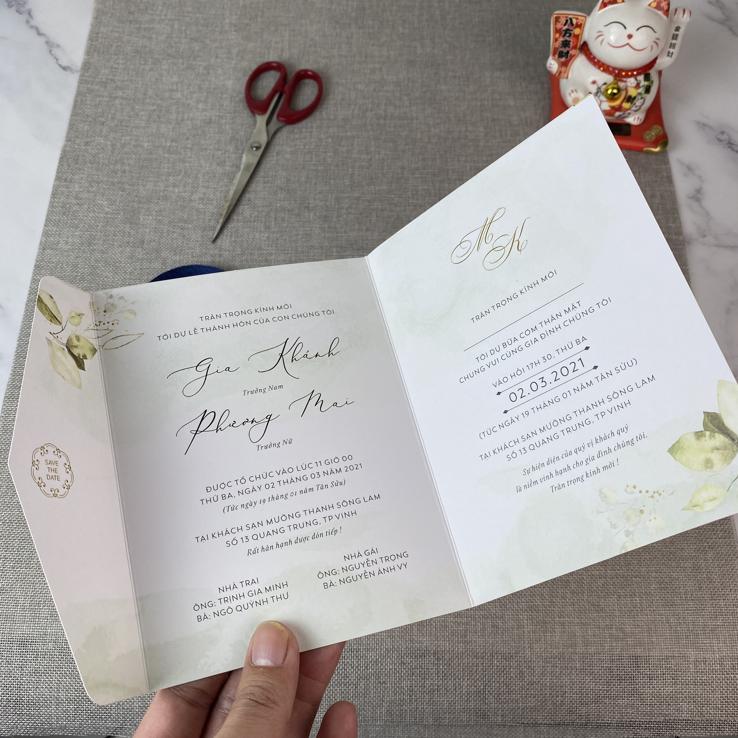 Thiệp gập Creamy VHCCG006