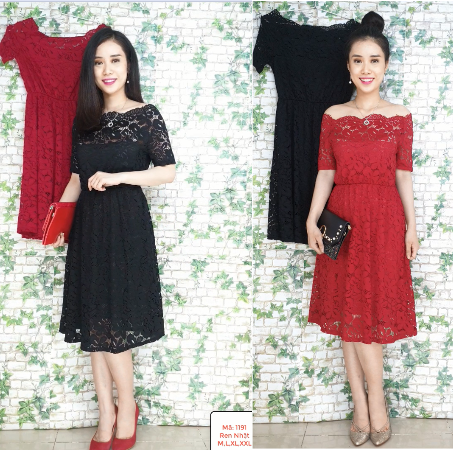[1191] Đầm ren 2 lớp Mia Hàn Quốc quý phái duyên dáng 