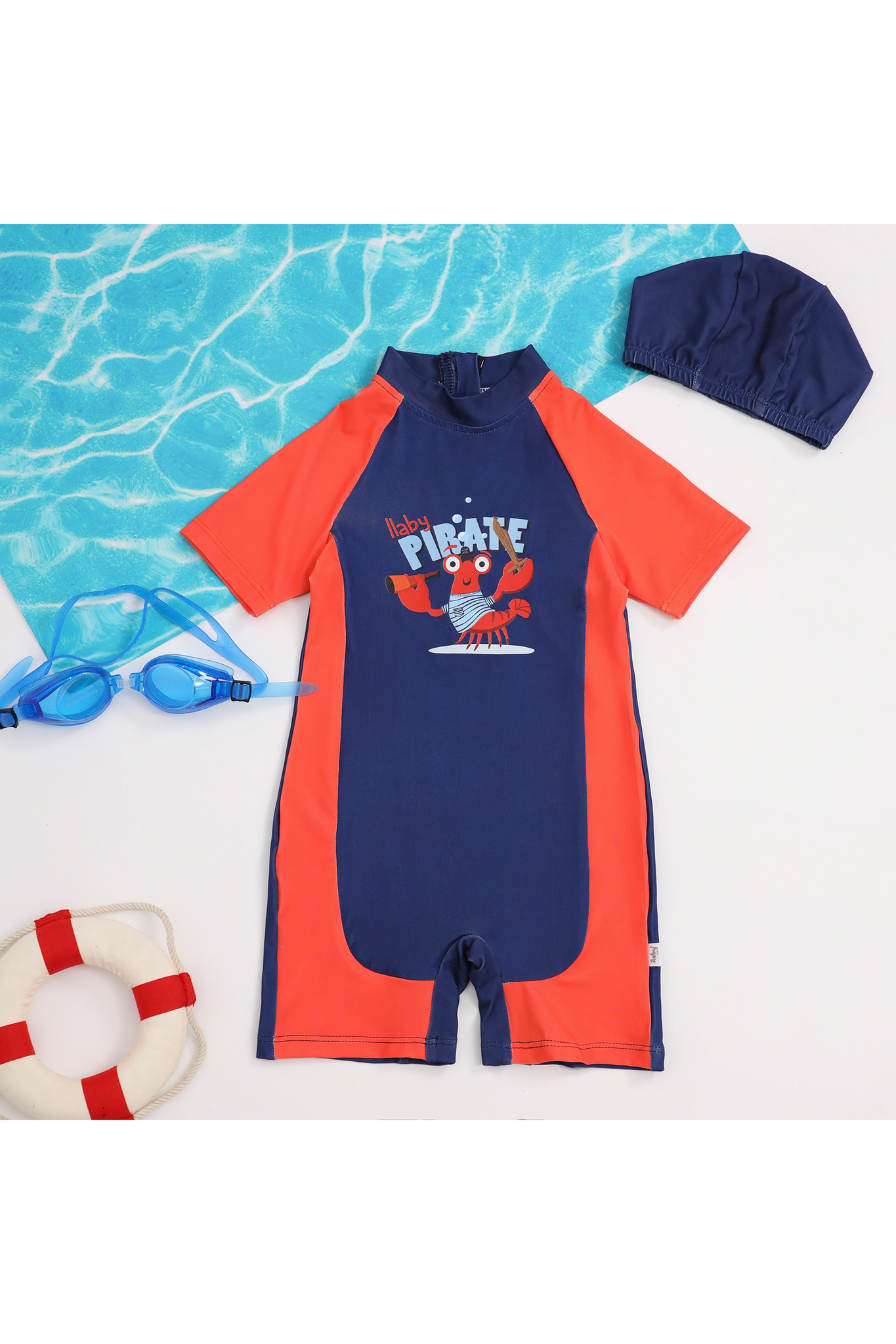 Bộ bơi cộc tay liền đùi phối màu in hình_thumbnail_2